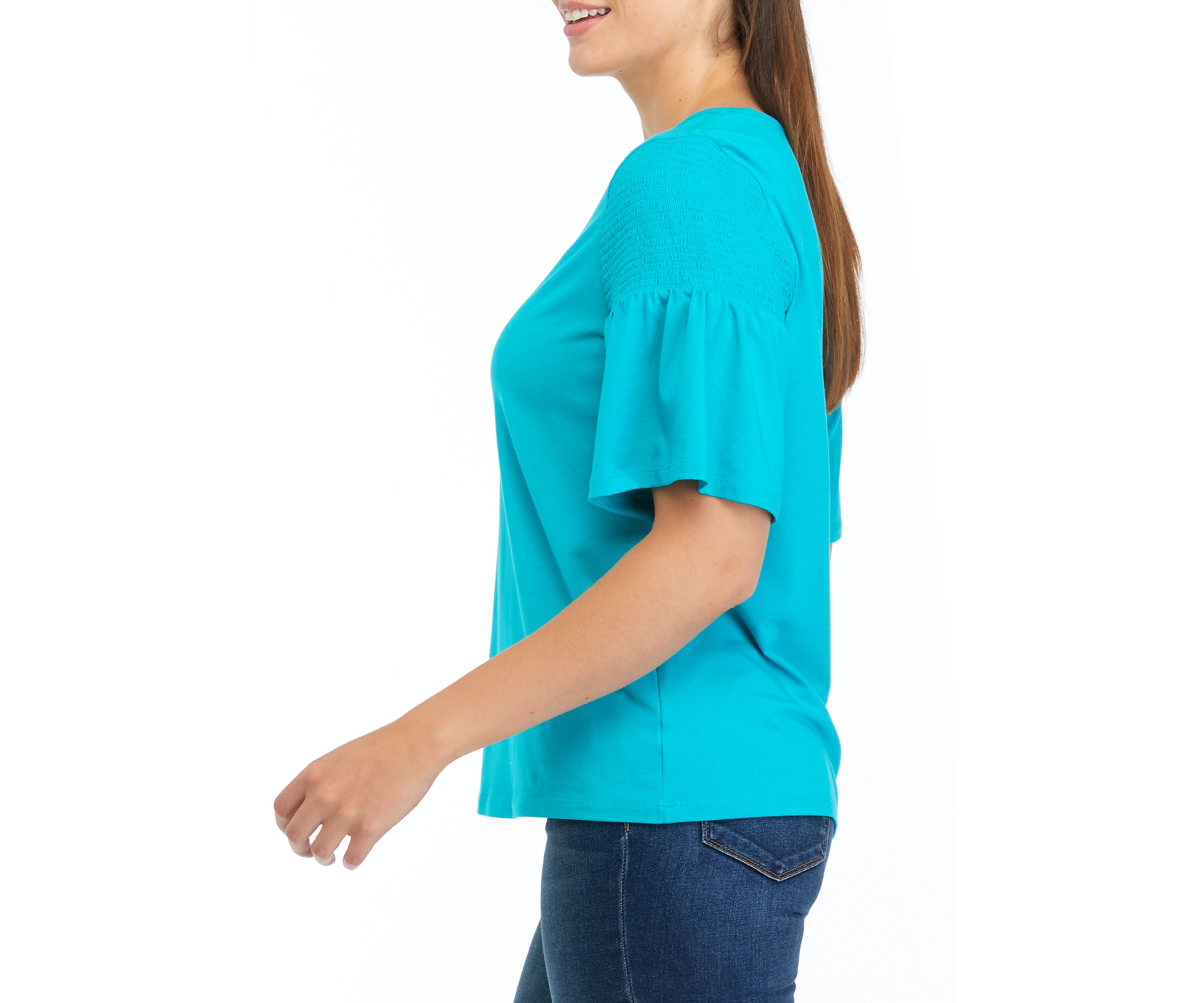Womens Solid Raglan Sleeve T-Shirt