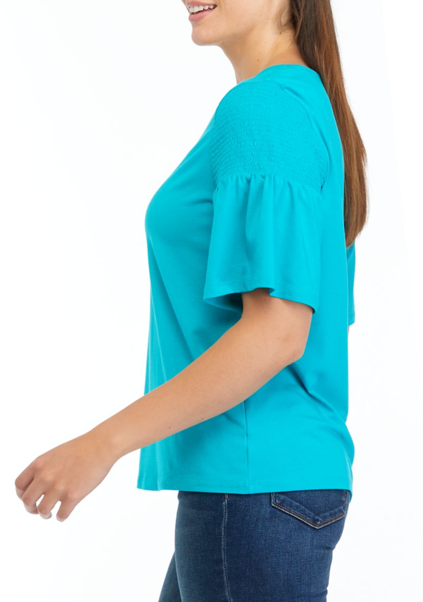 Womens Solid Raglan Sleeve T-Shirt