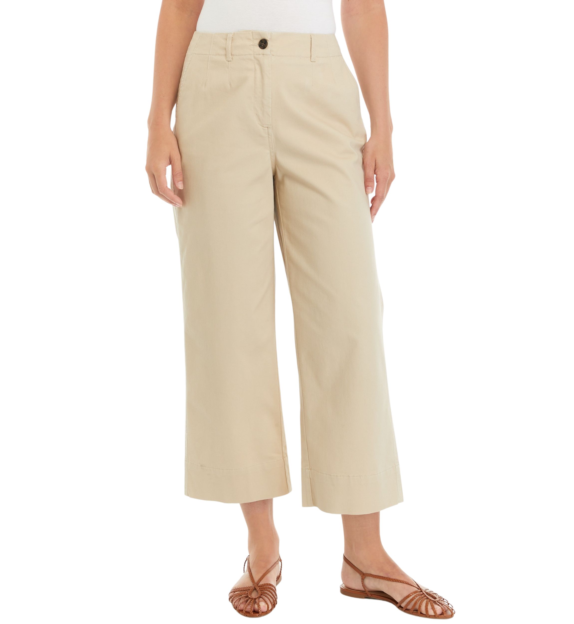 Womens Cropped Chino Pants