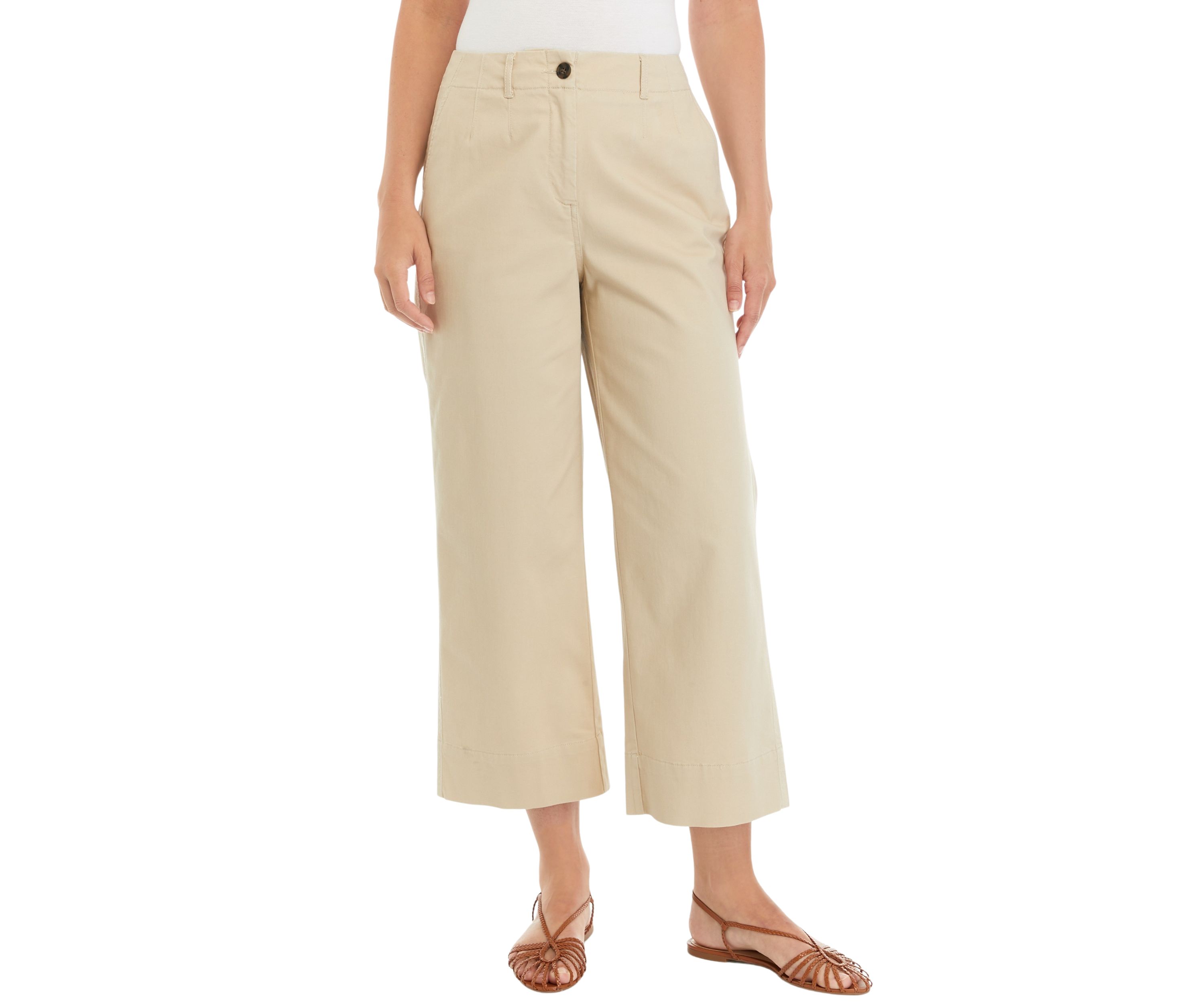 Womens Cropped Chino Pants