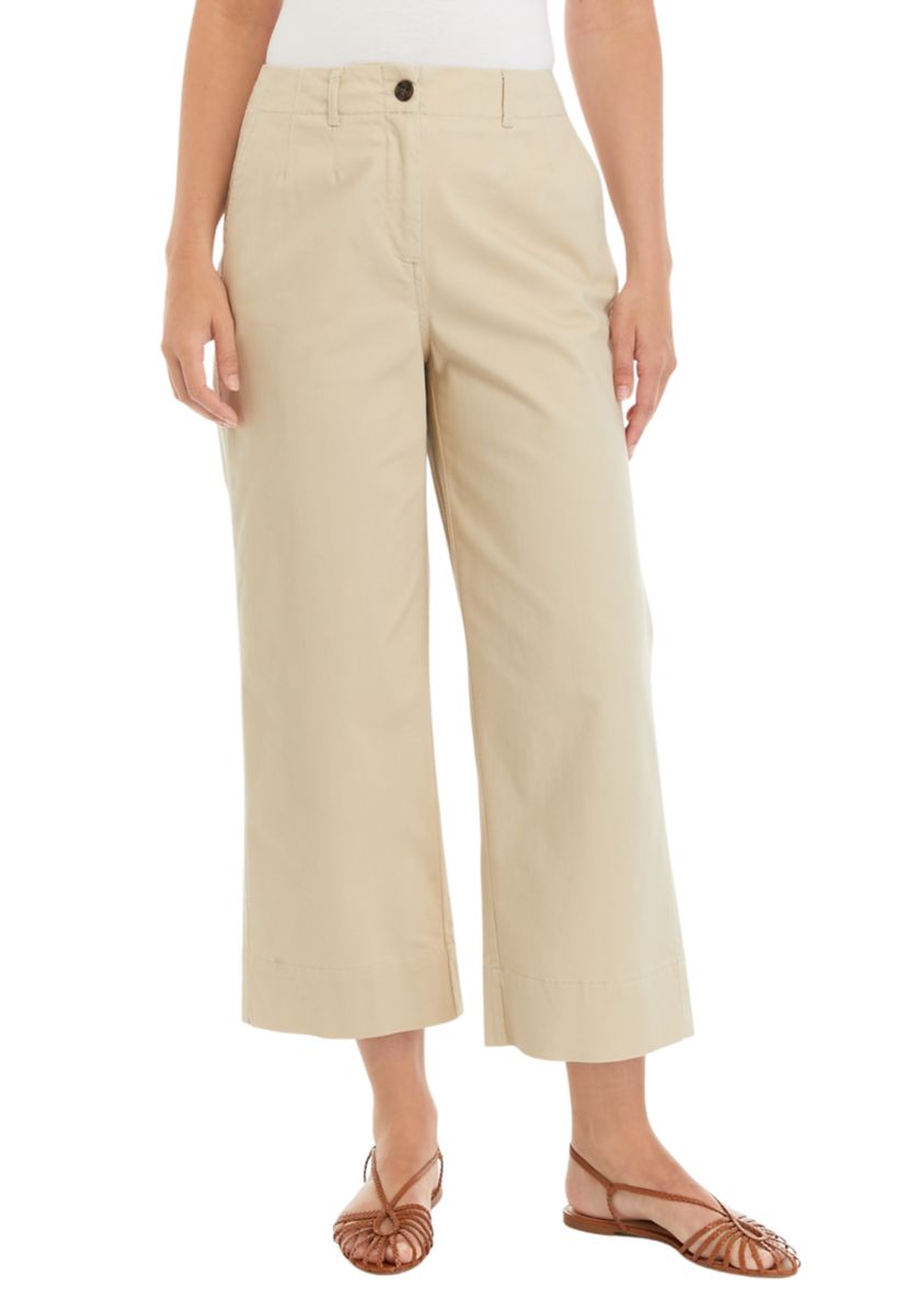 Womens Cropped Chino Pants