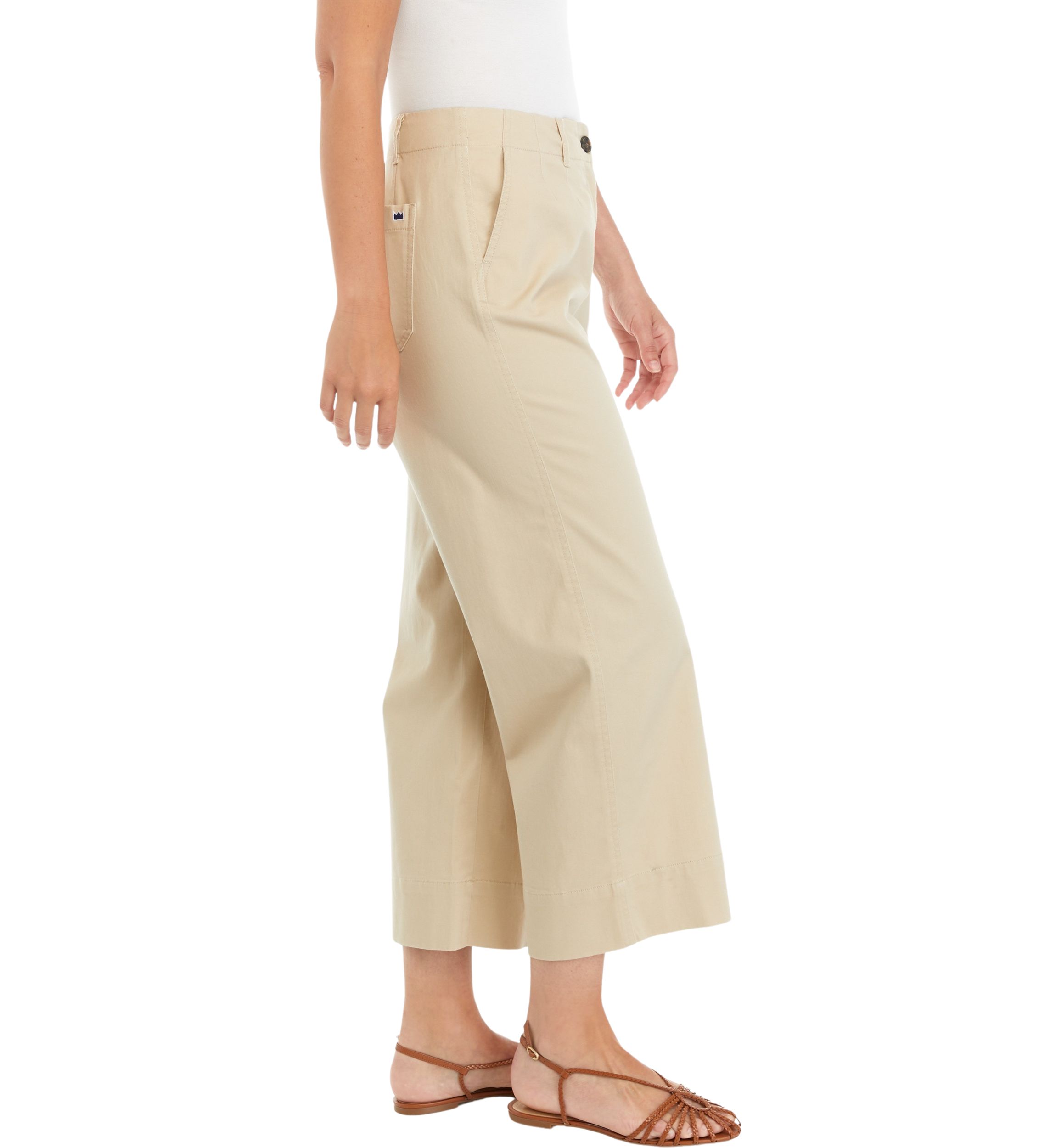 Womens Cropped Chino Pants