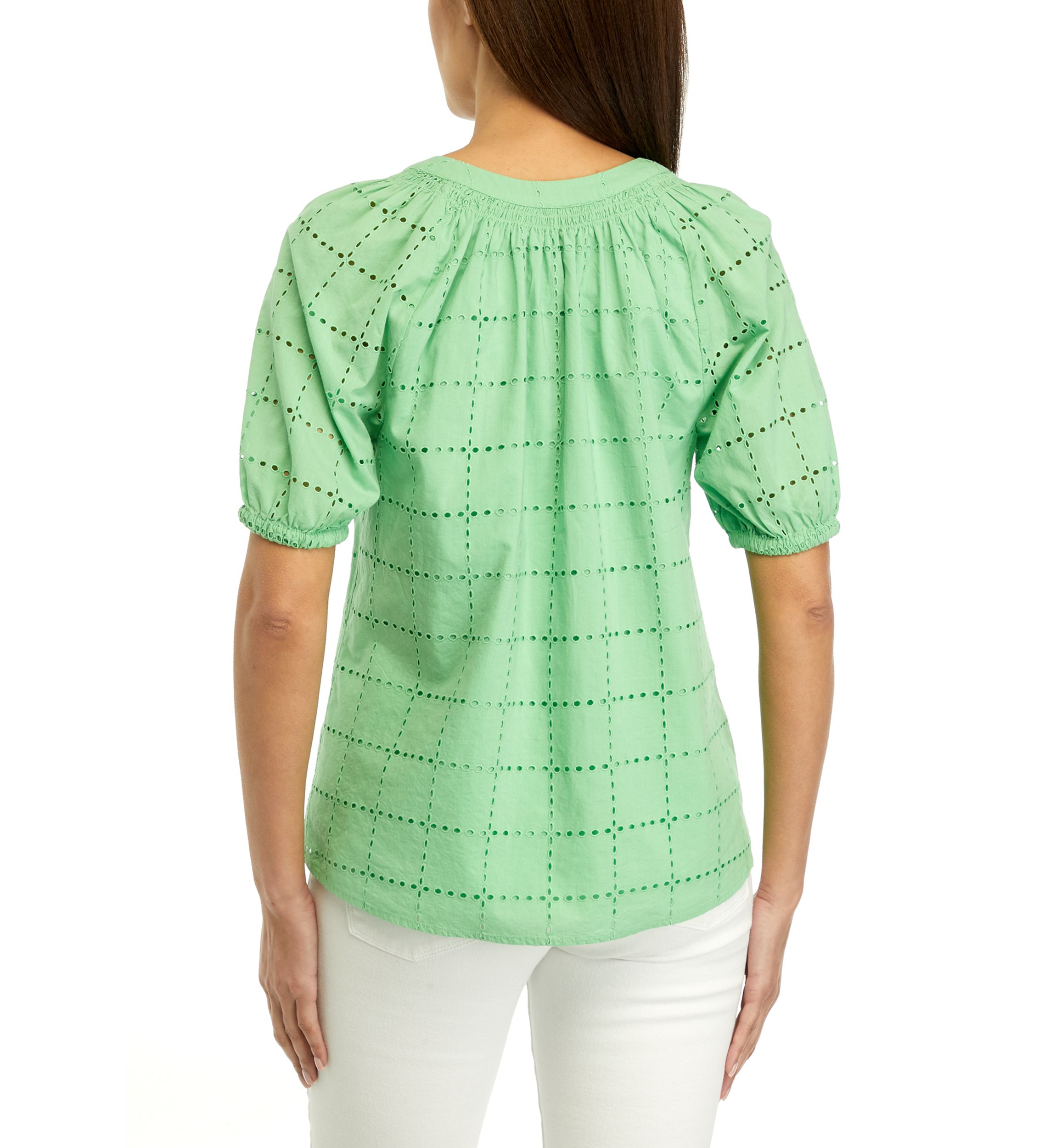 Womens Short Sleeve Peasant Top