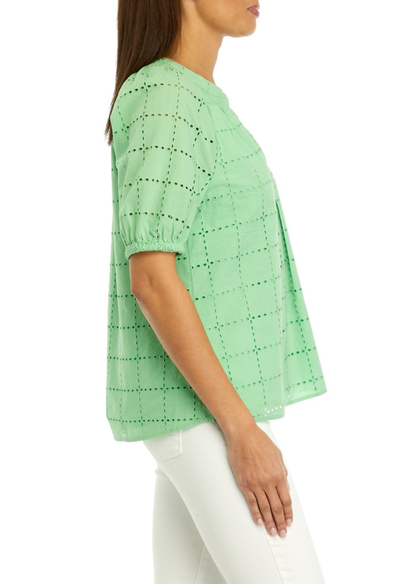 Womens Short Sleeve Peasant Top
