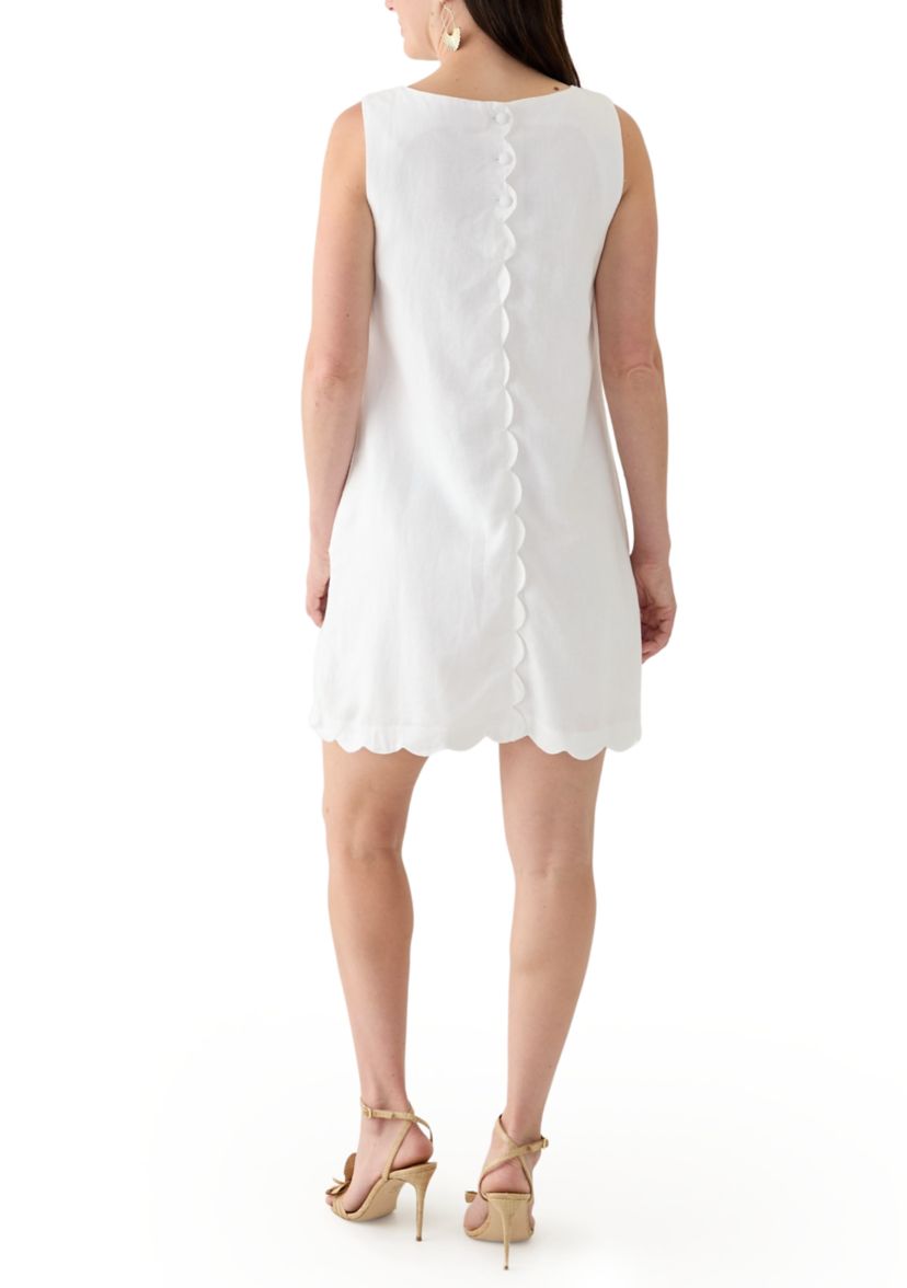 Womens Sleeveless Scallop Back Dress