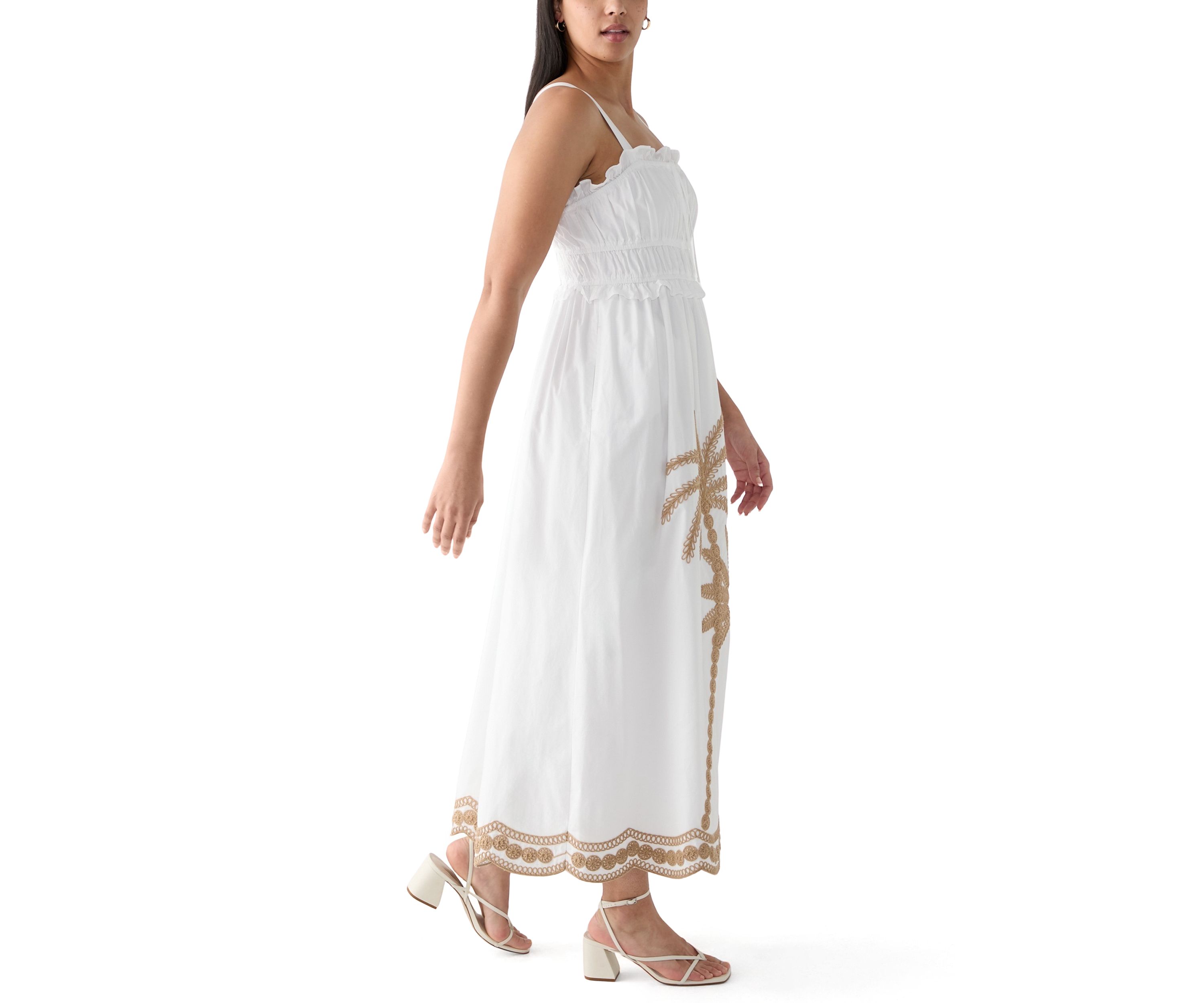 Womens Ruched Bodice Maxi Dress
