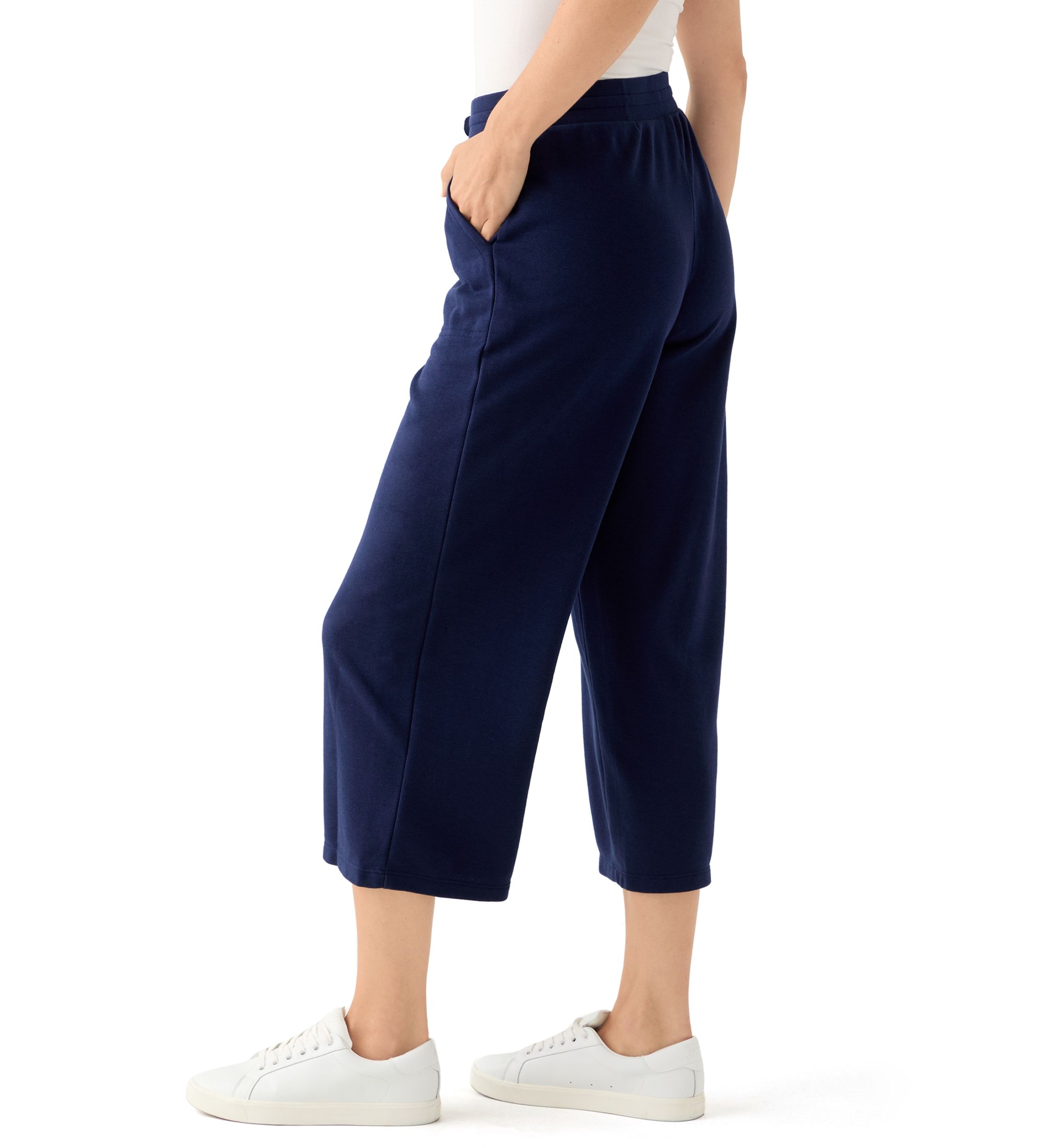 Womens Cropped Terry Pants