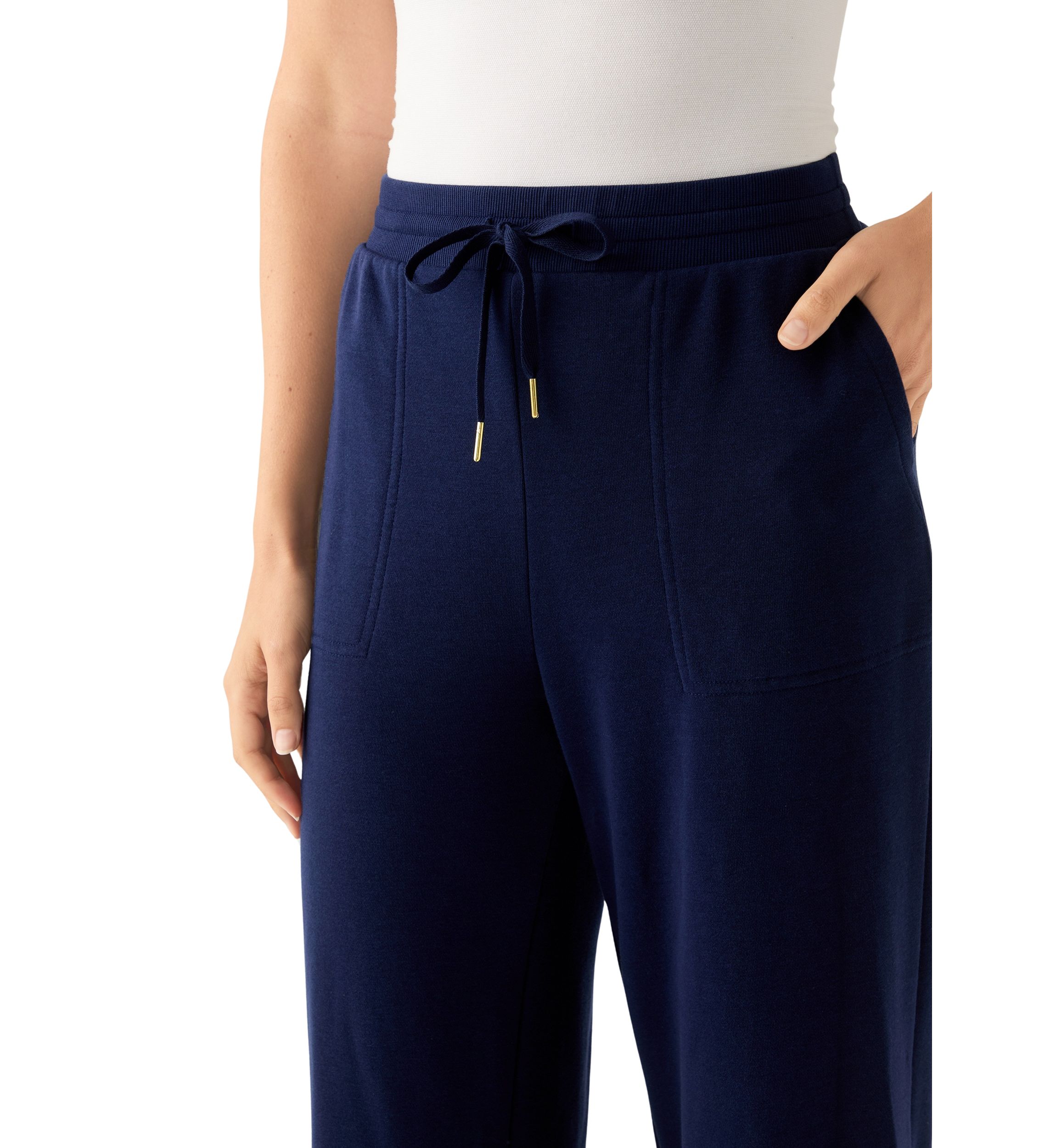Womens Cropped Terry Pants