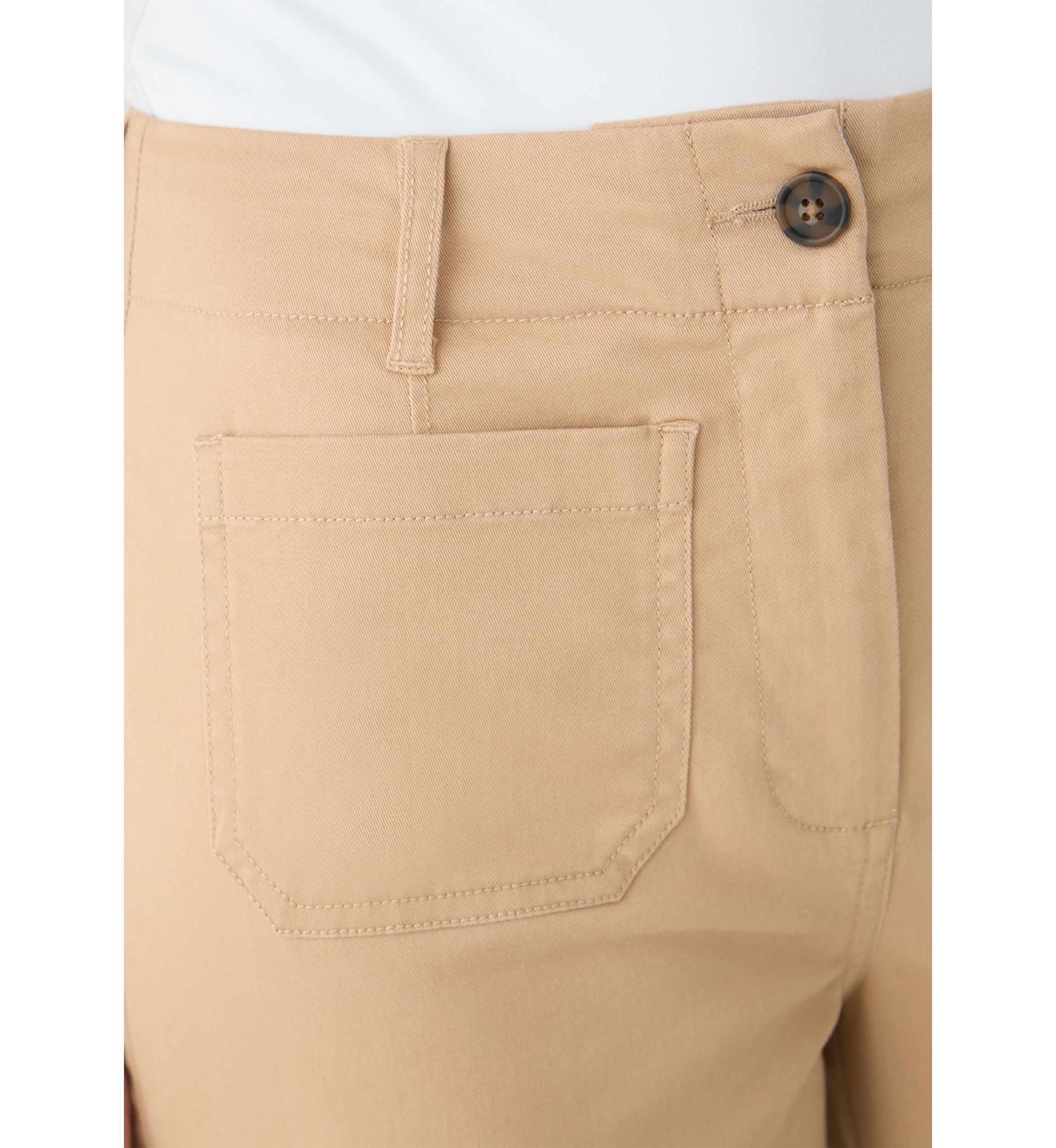 Womens Wide Leg Chino Pants