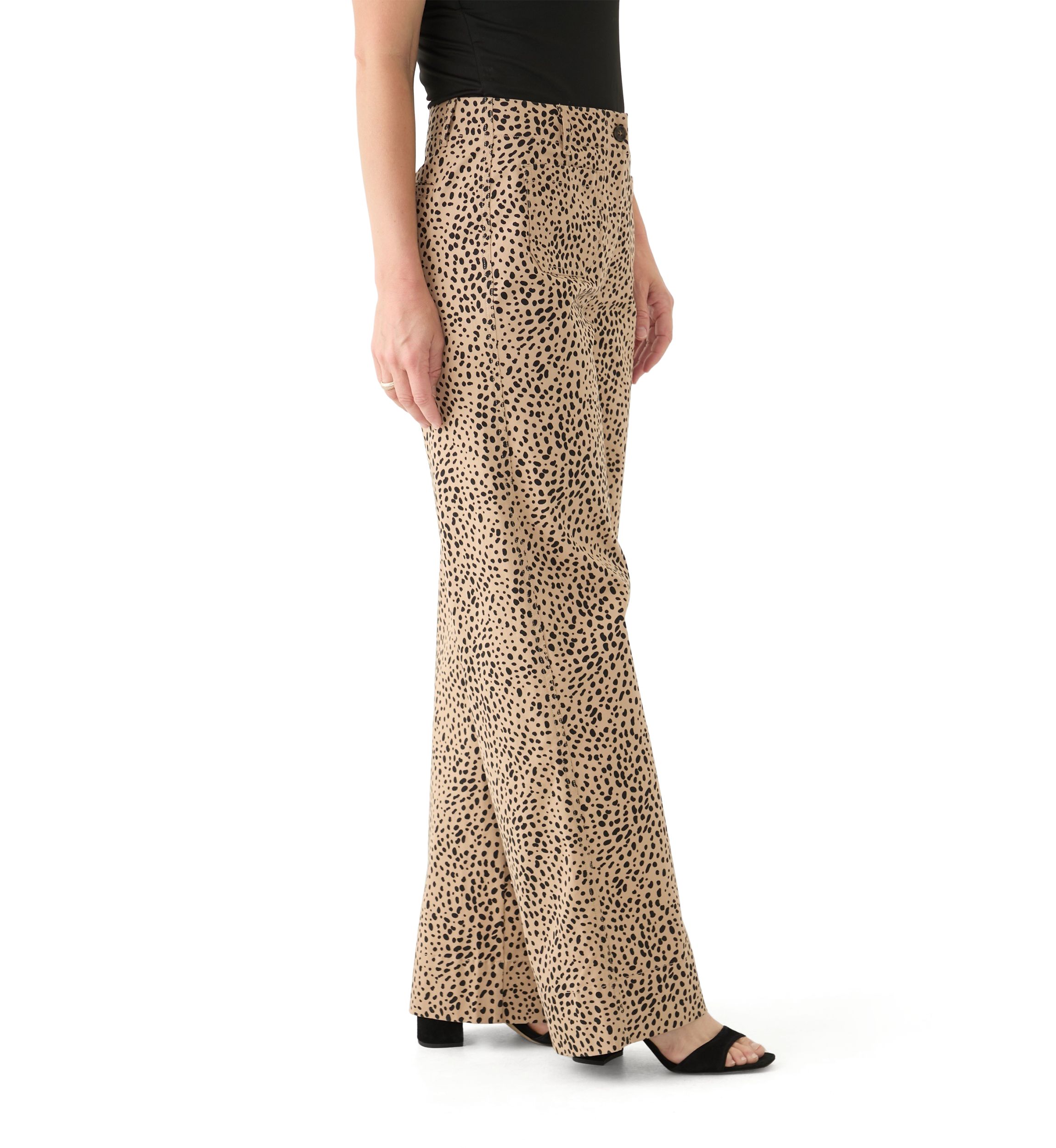 Womens Wide Leg Printed Chino Pants