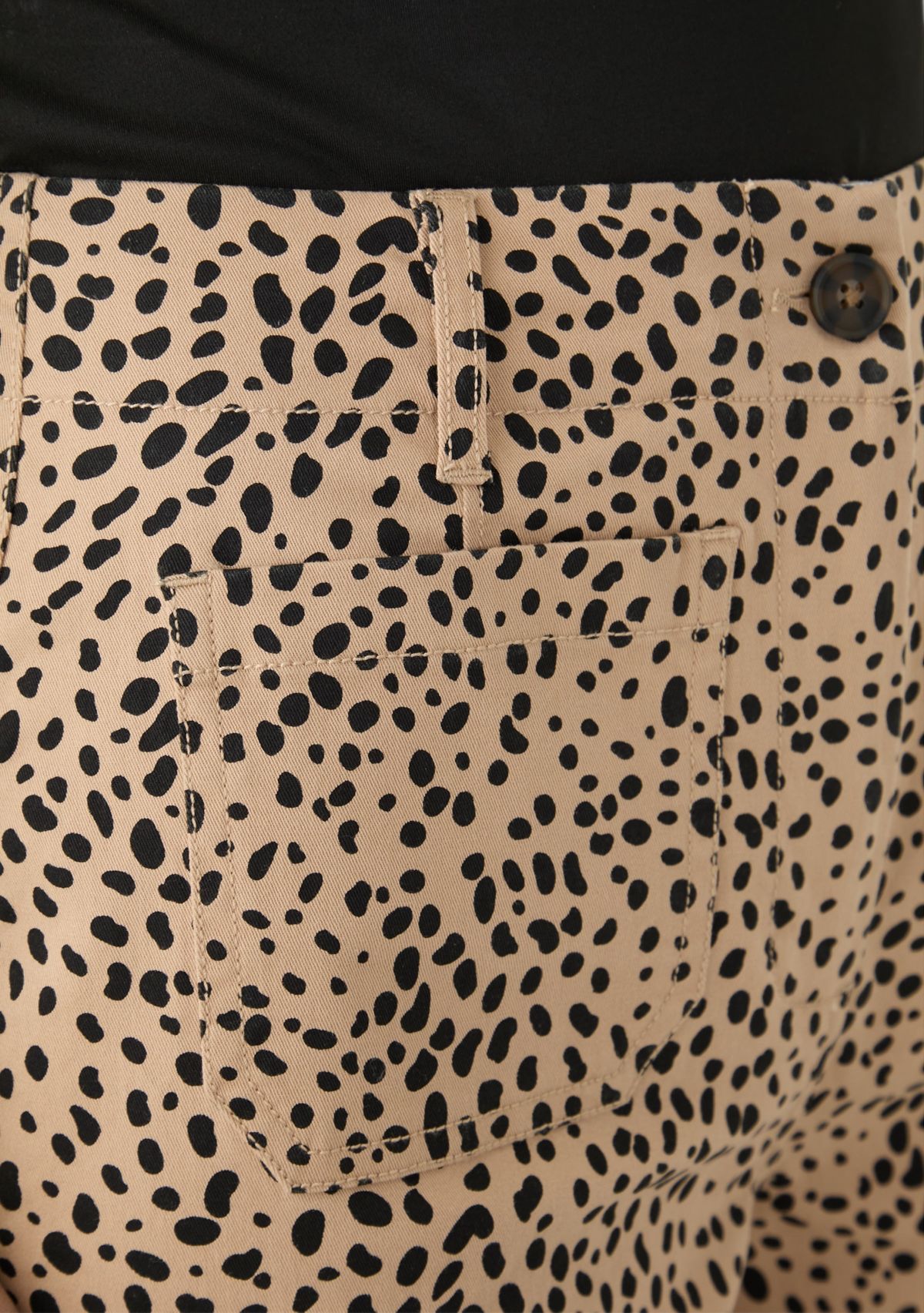 Womens Wide Leg Printed Chino Pants