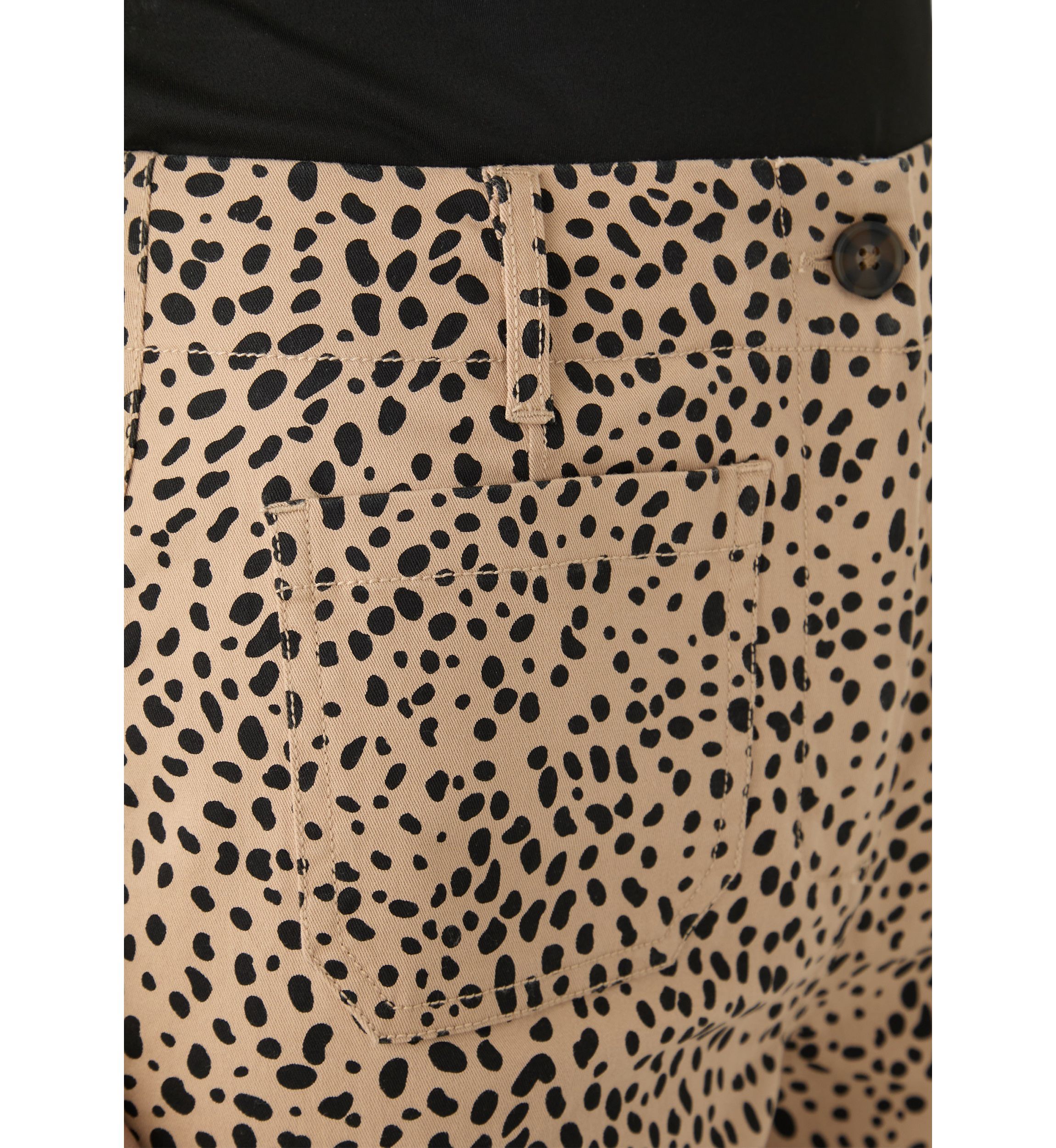 Womens Wide Leg Printed Chino Pants