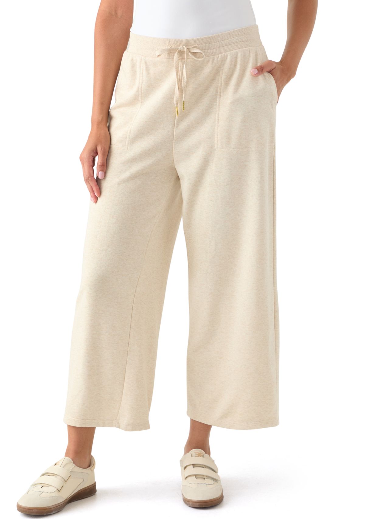 Womens Cropped Terry Pants