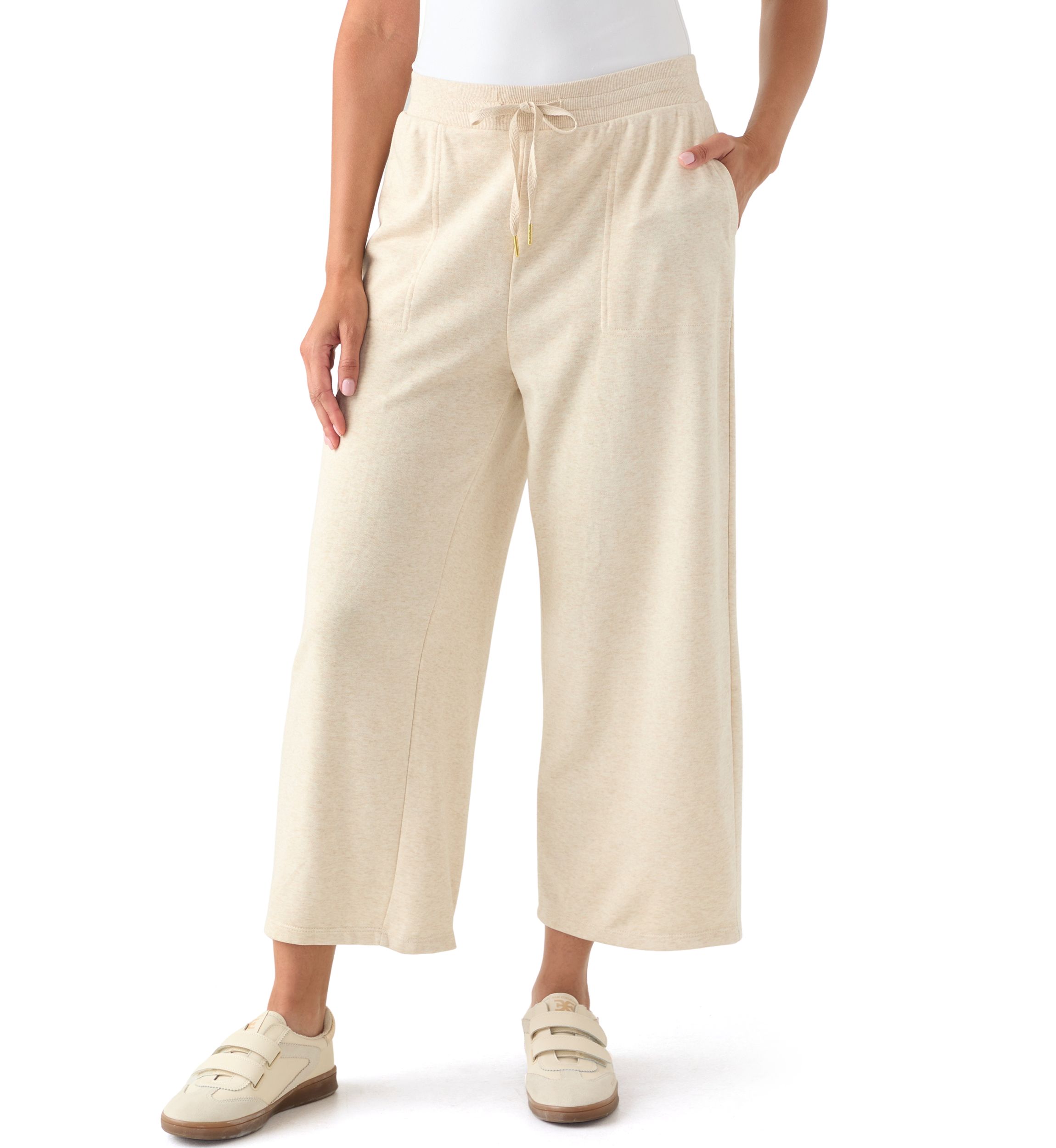 Womens Cropped Terry Pants