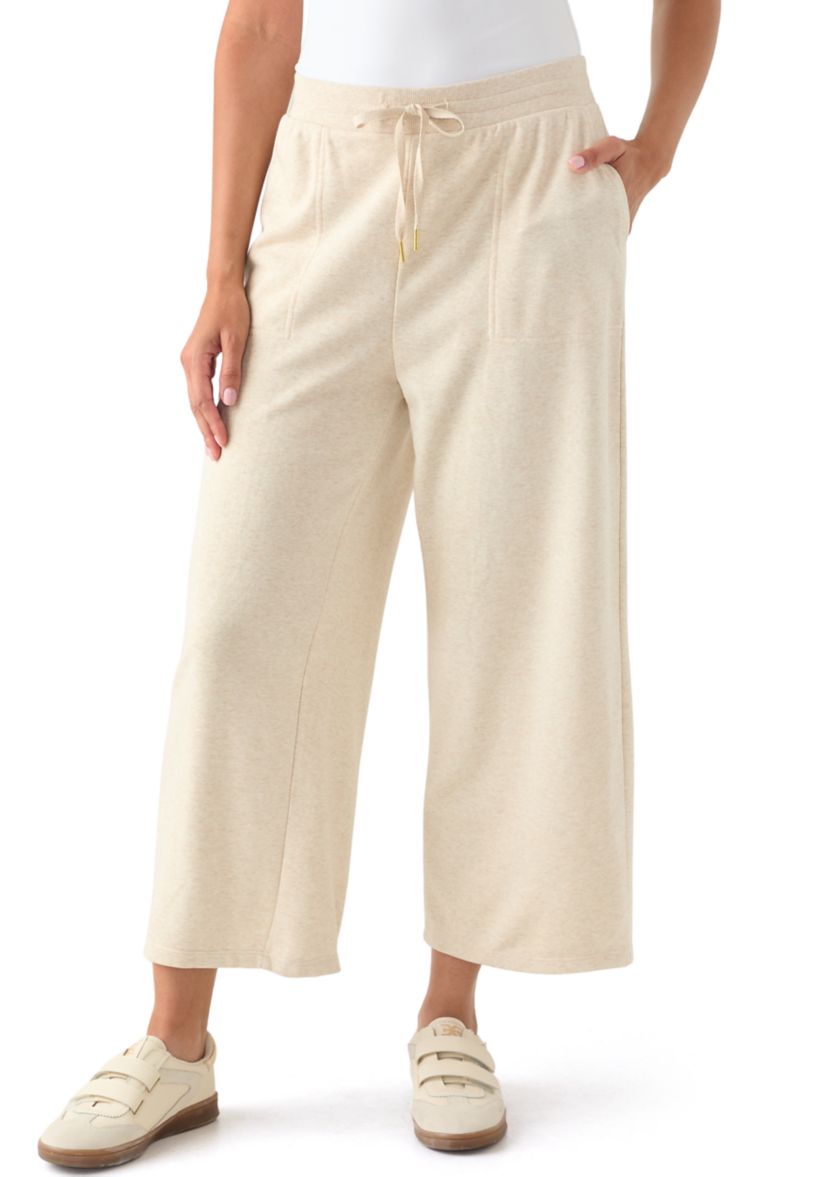 Womens Cropped Terry Pants