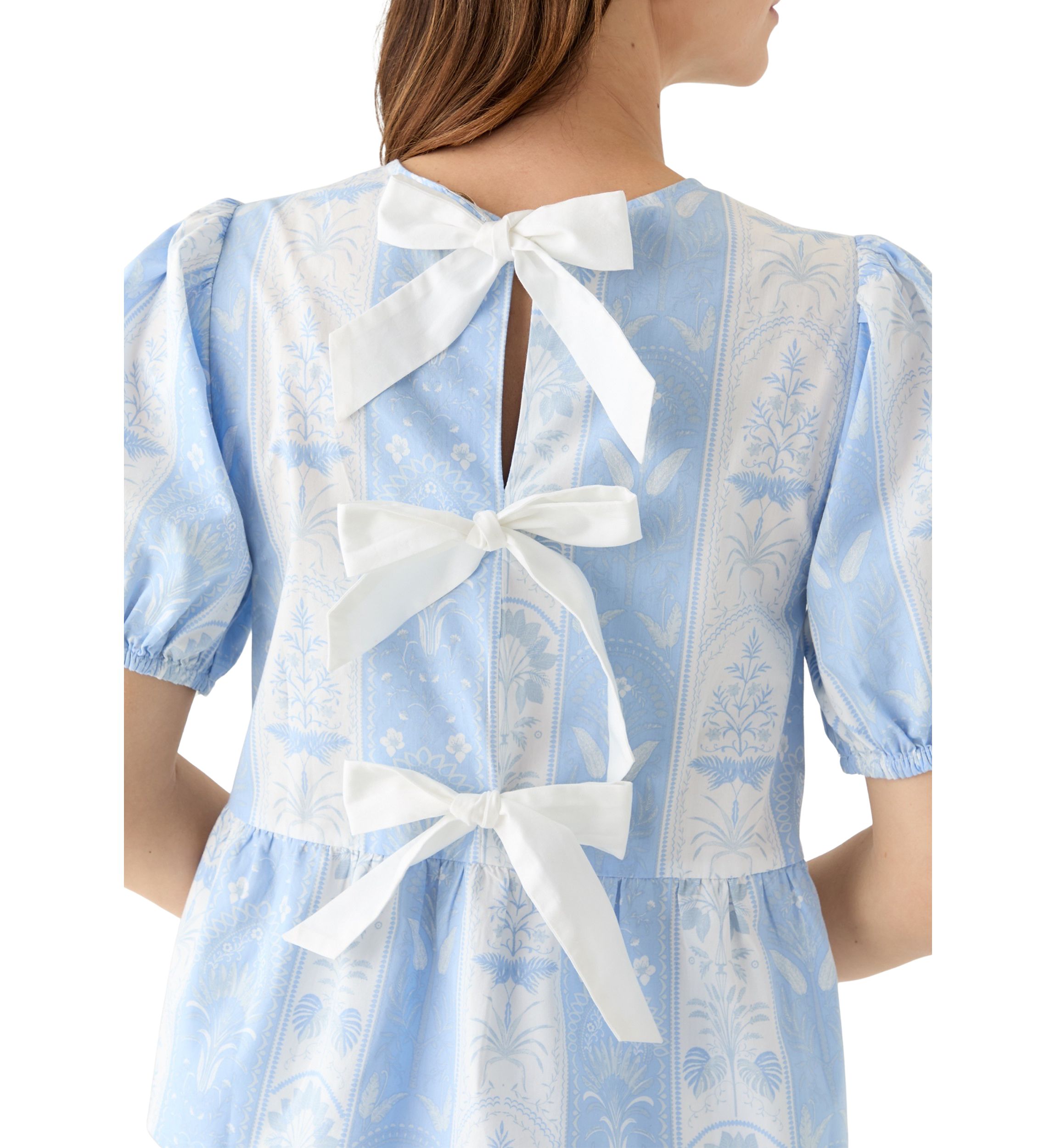 Womens Bow Back Printed Top