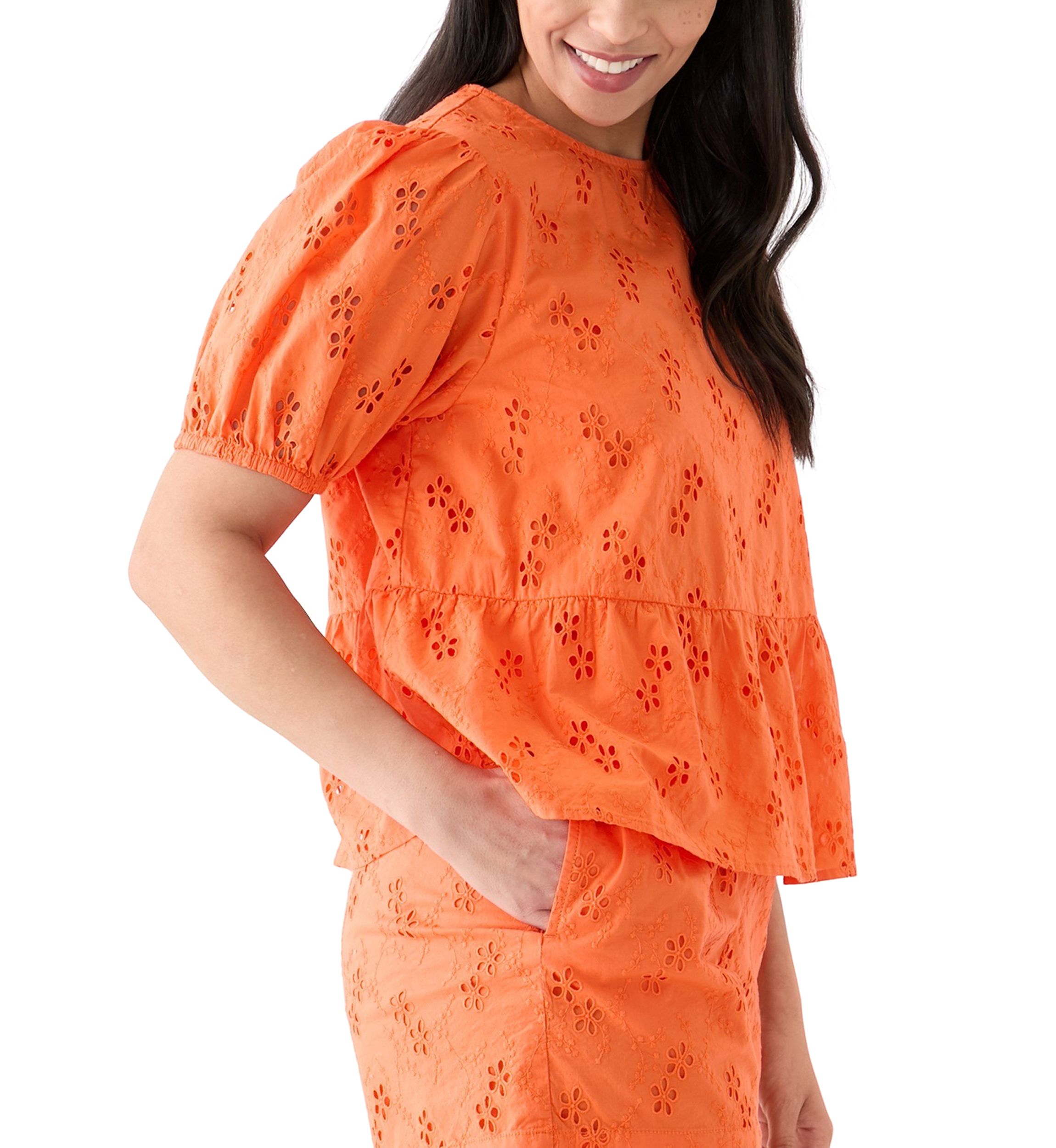 Womens Short Sleeve Bow Back Top