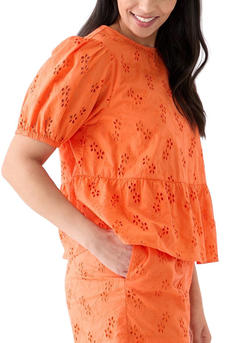 Womens Short Sleeve Bow Back Top