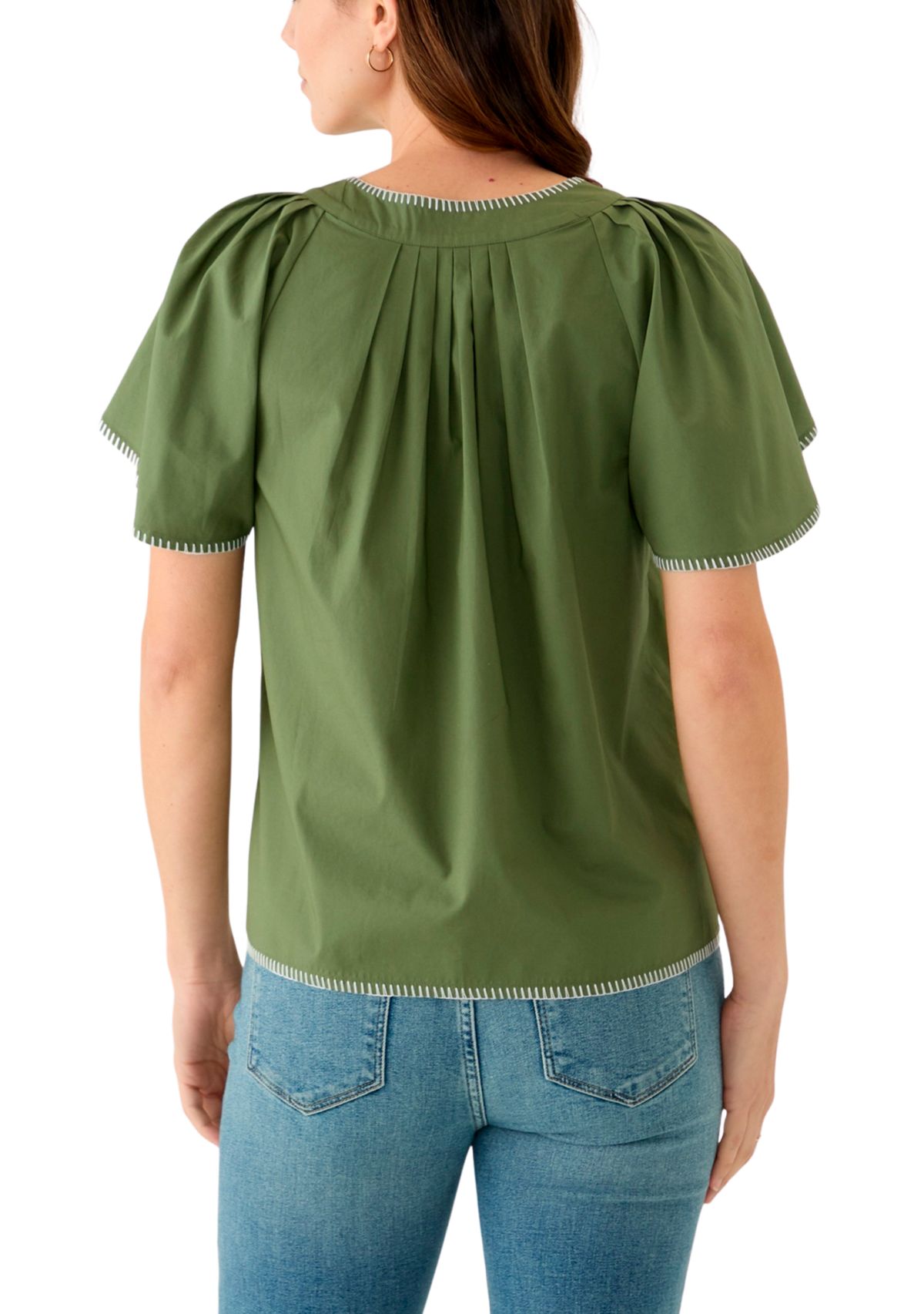 Womens Split Neck Top
