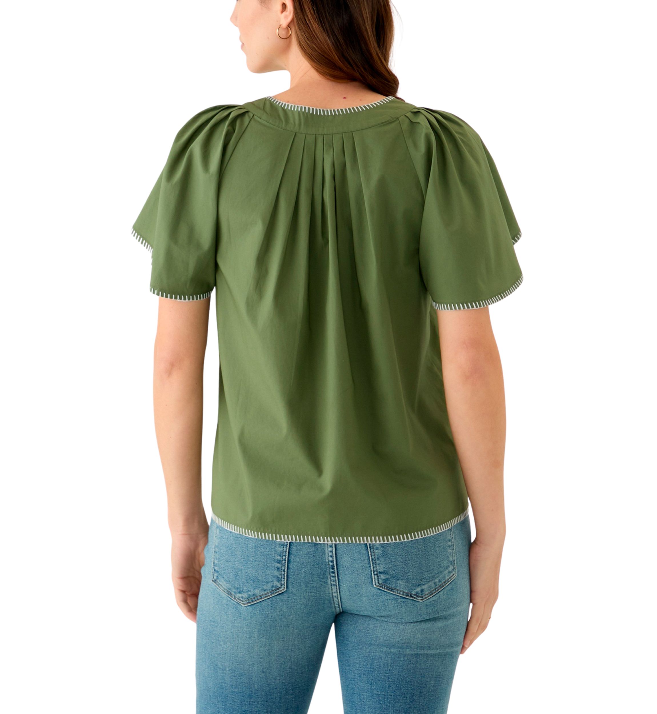 Womens Split Neck Top