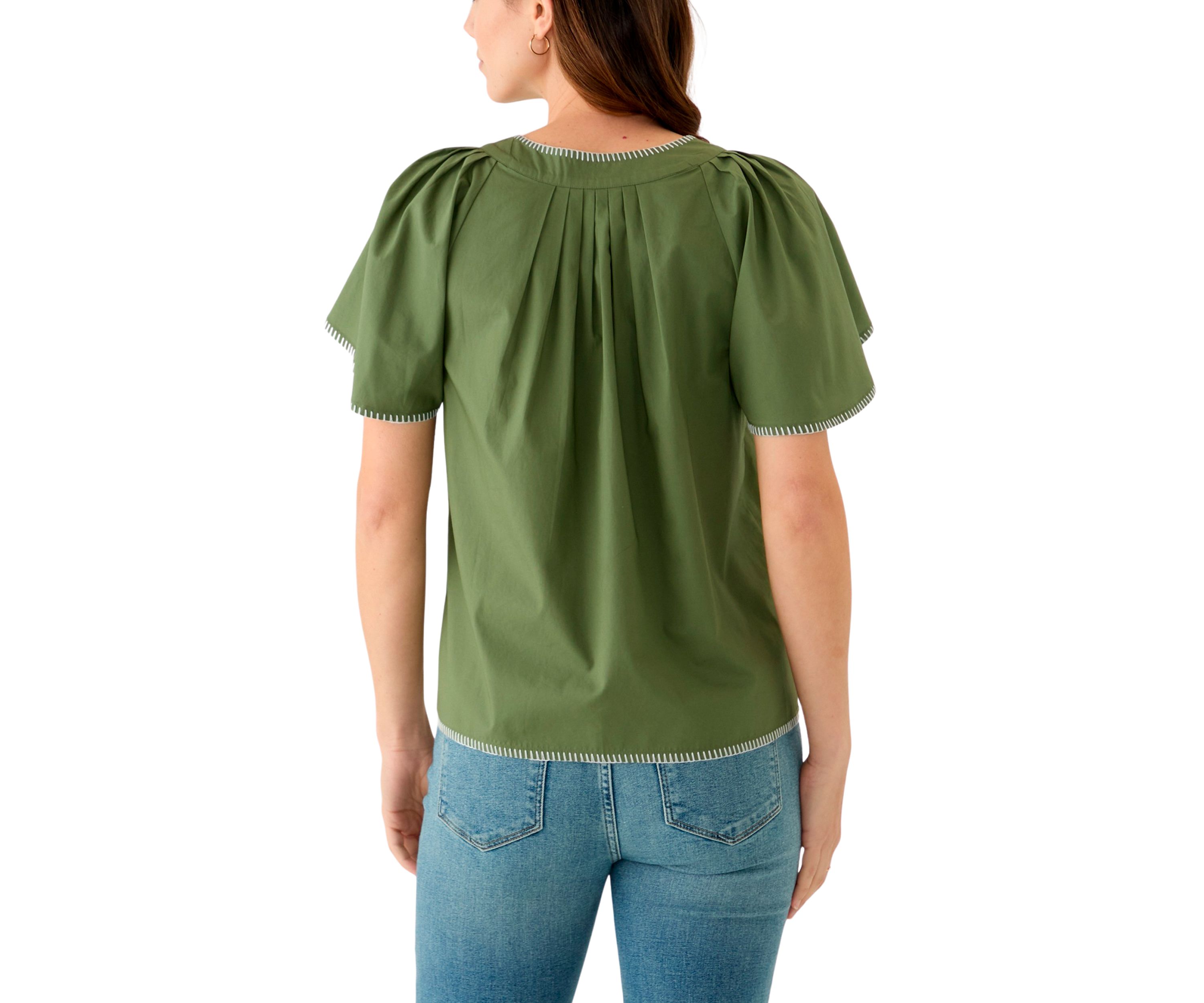 Womens Split Neck Top