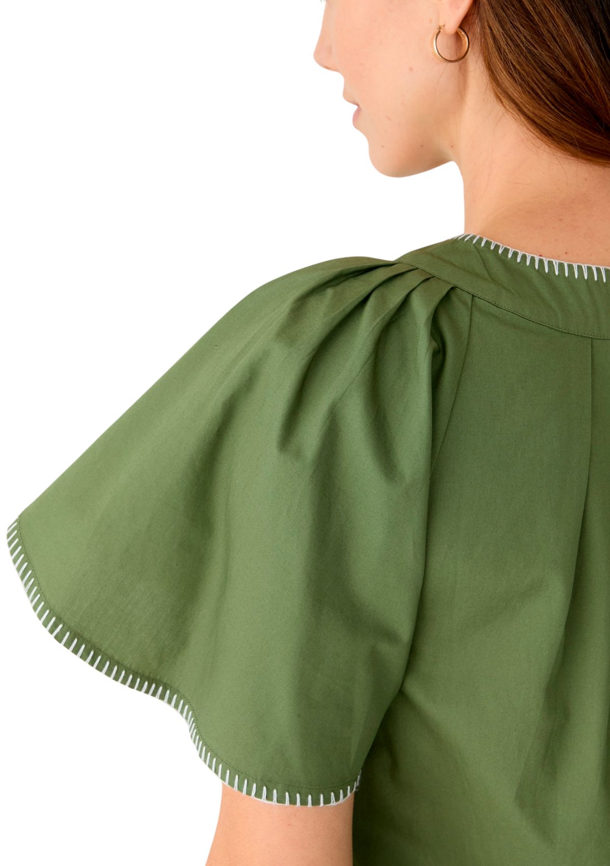 Womens Split Neck Top