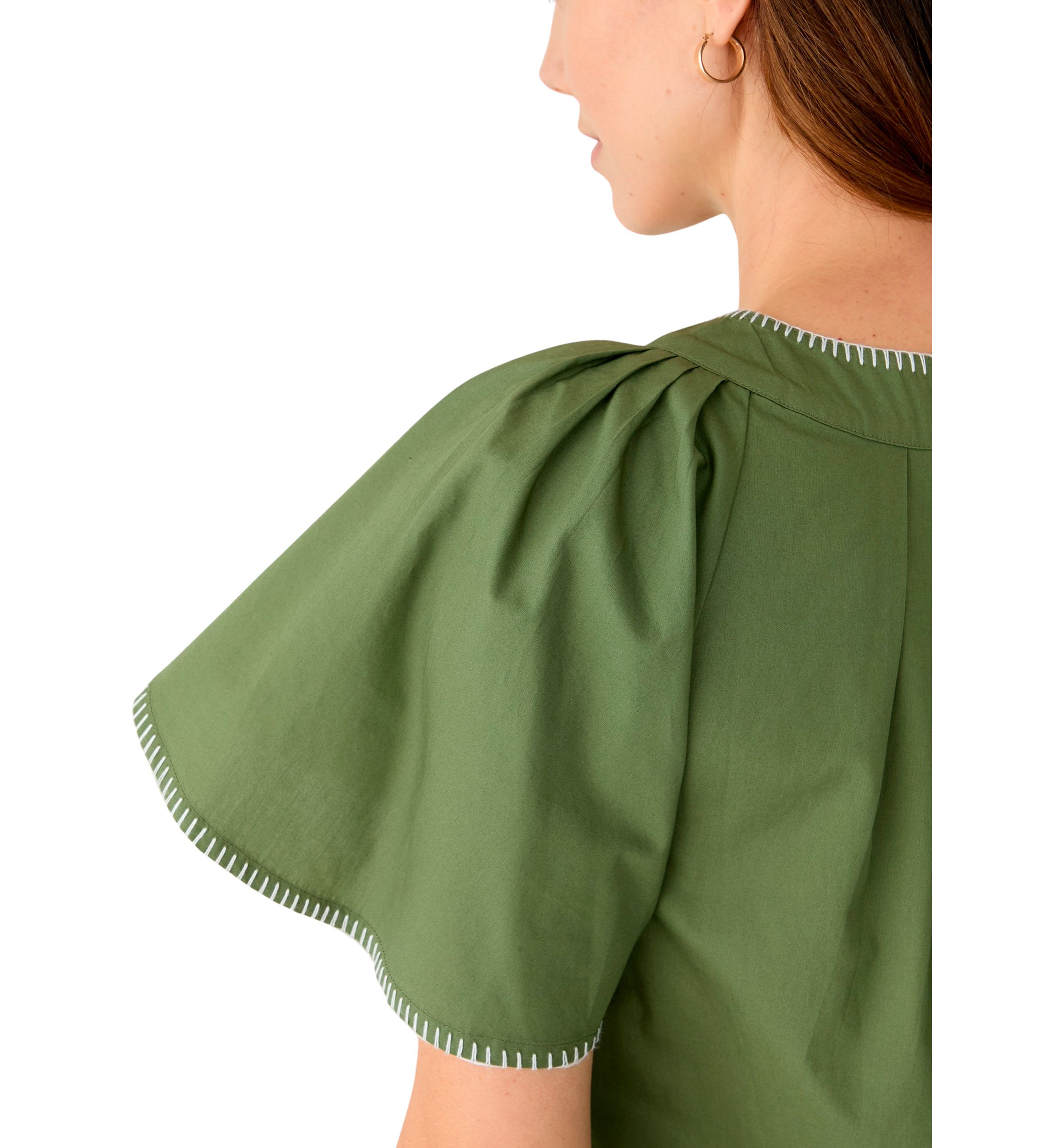 Womens Split Neck Top