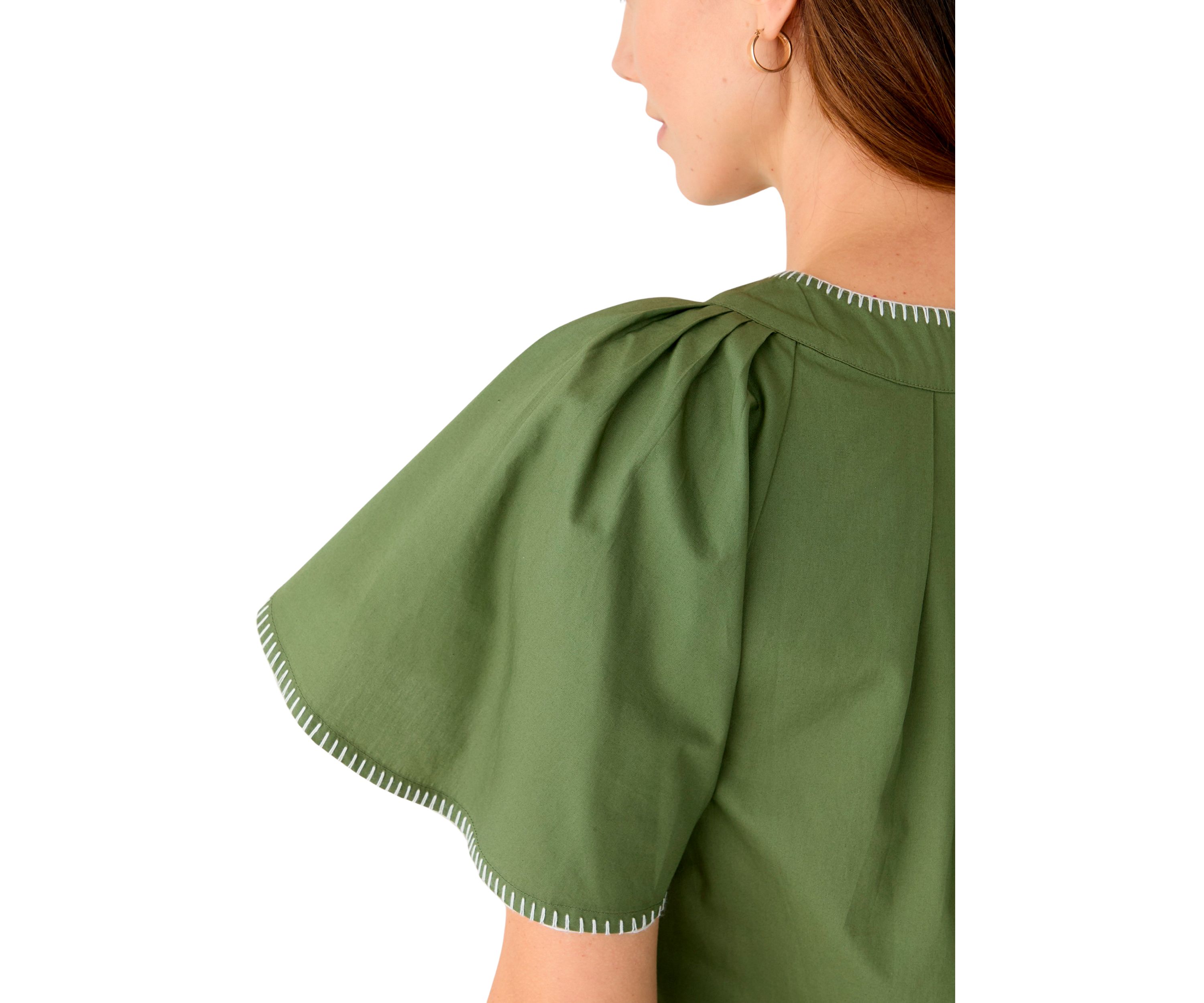 Womens Split Neck Top