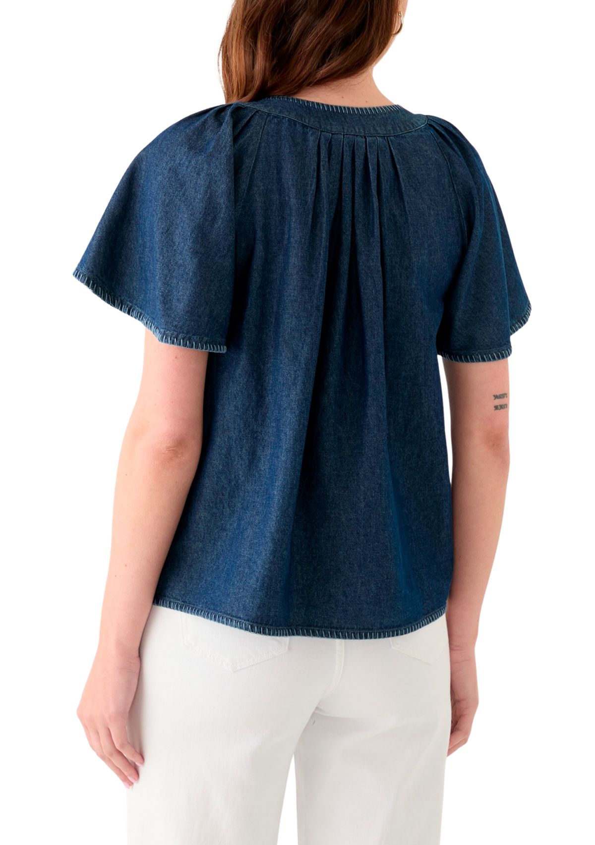 Womens Split Neck Top