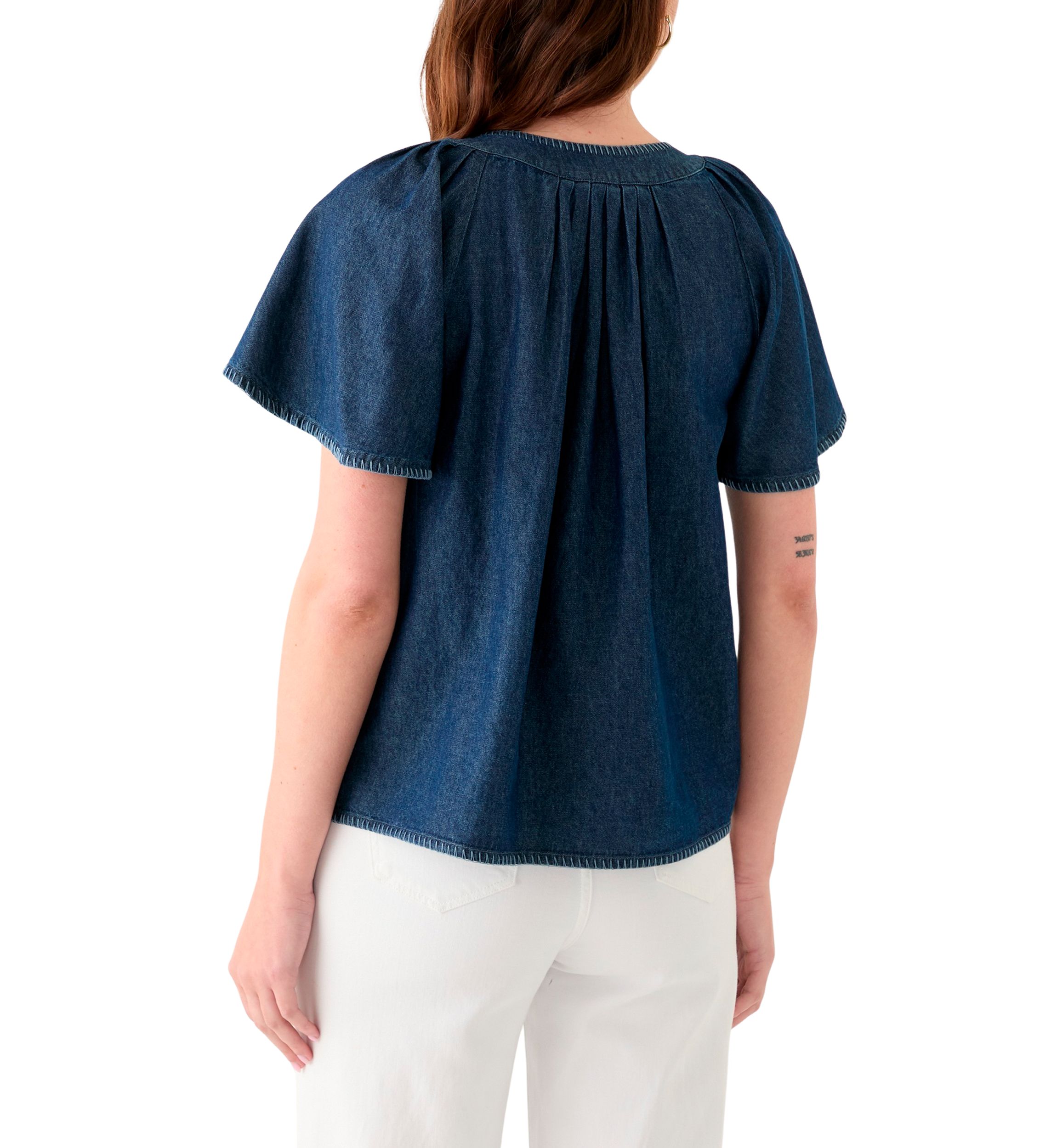 Womens Split Neck Top