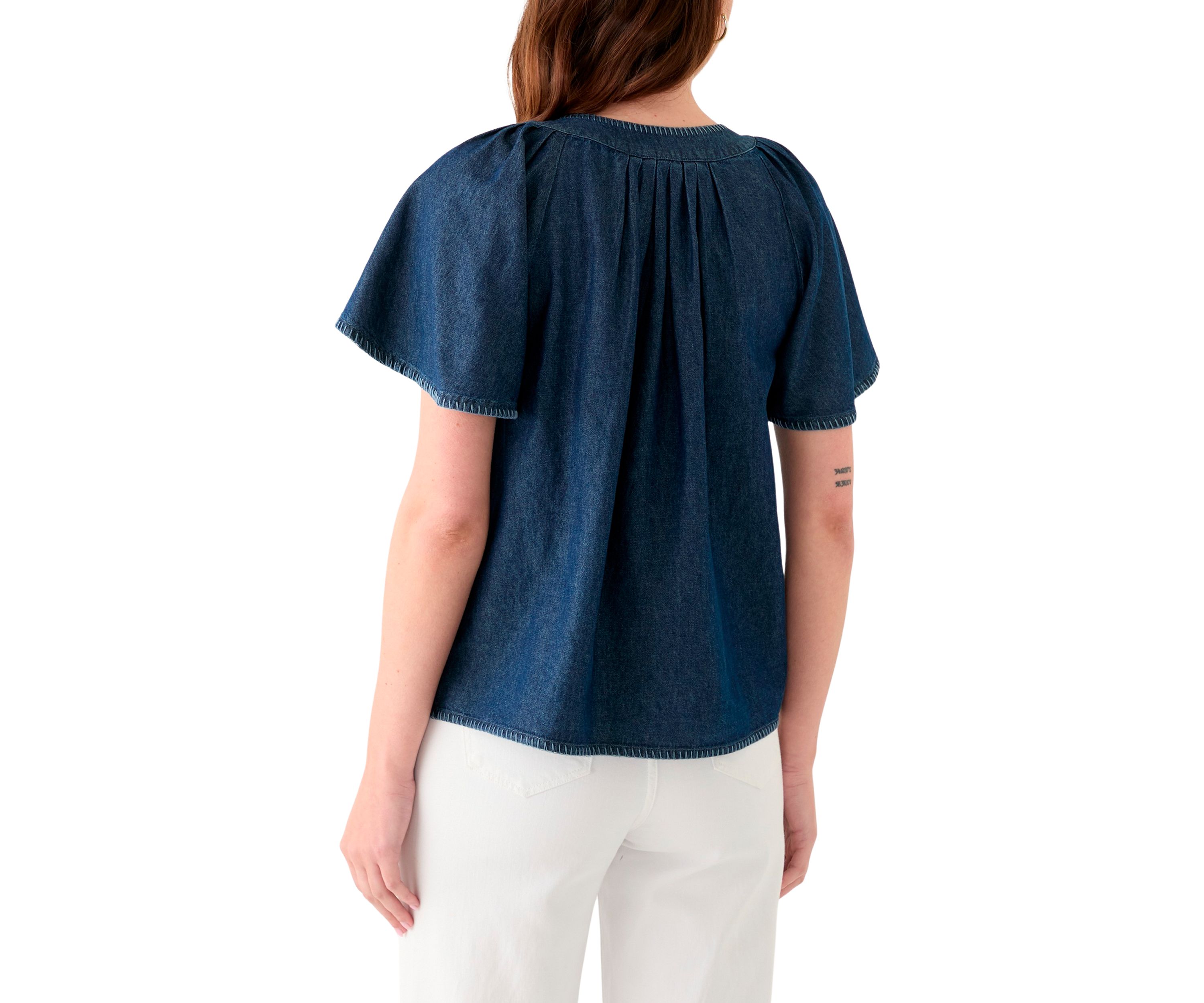 Womens Split Neck Top