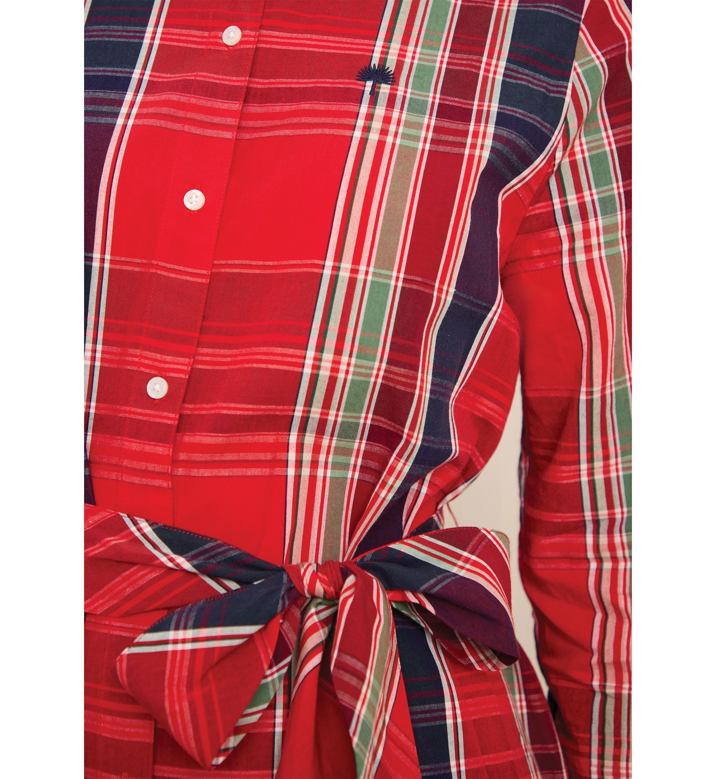 Sewing Down South x Crown & Ivy™ Sew Merry Long Sleeve Shirt Dress with Sash
