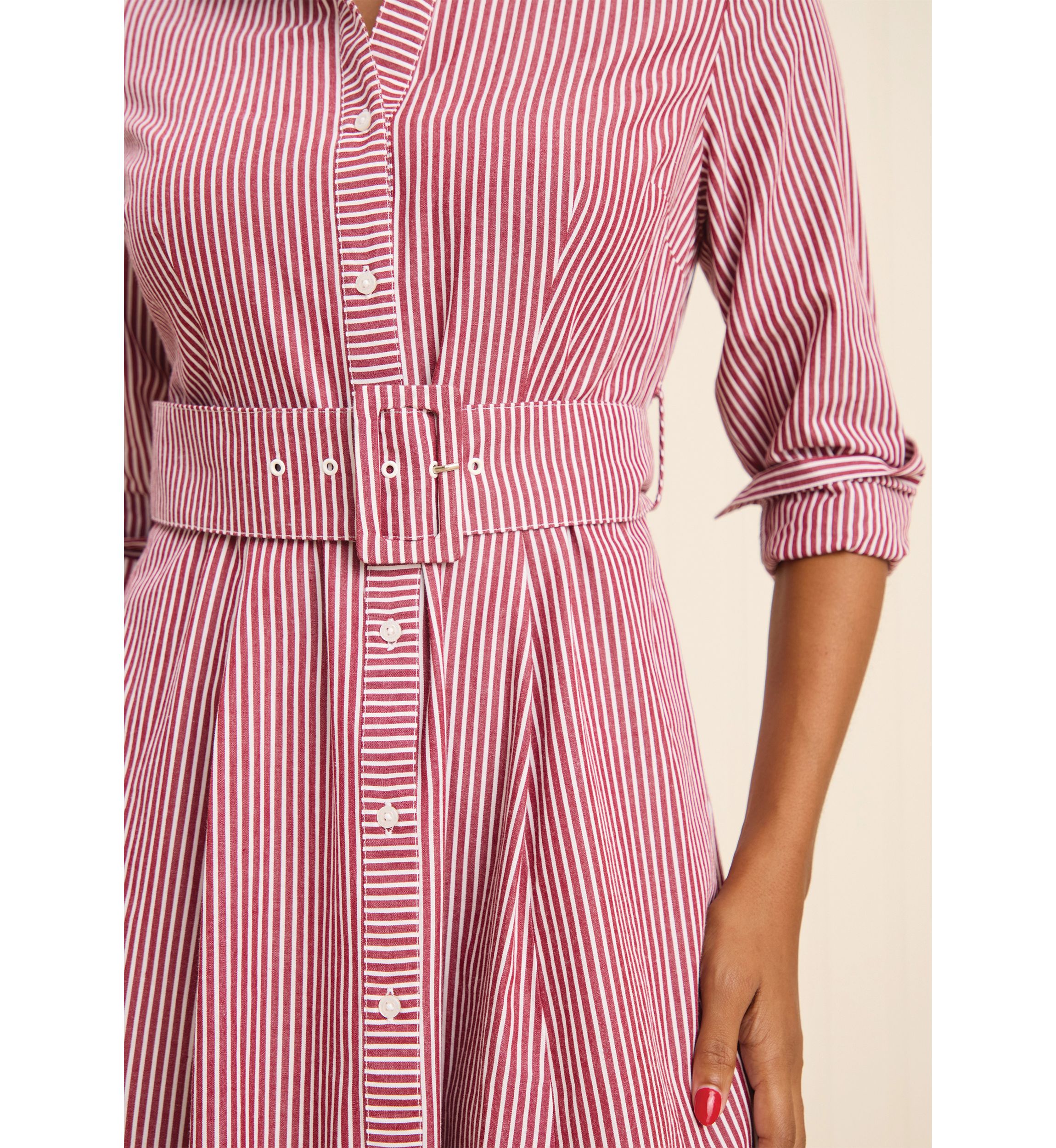 Sewing Down South x Crown & Ivy™ Sew Merry Button Front Midi Dress