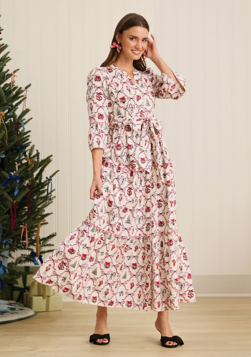Sewing Down South x Crown & Ivy™ Long Sleeve Maxi Dress with Sash