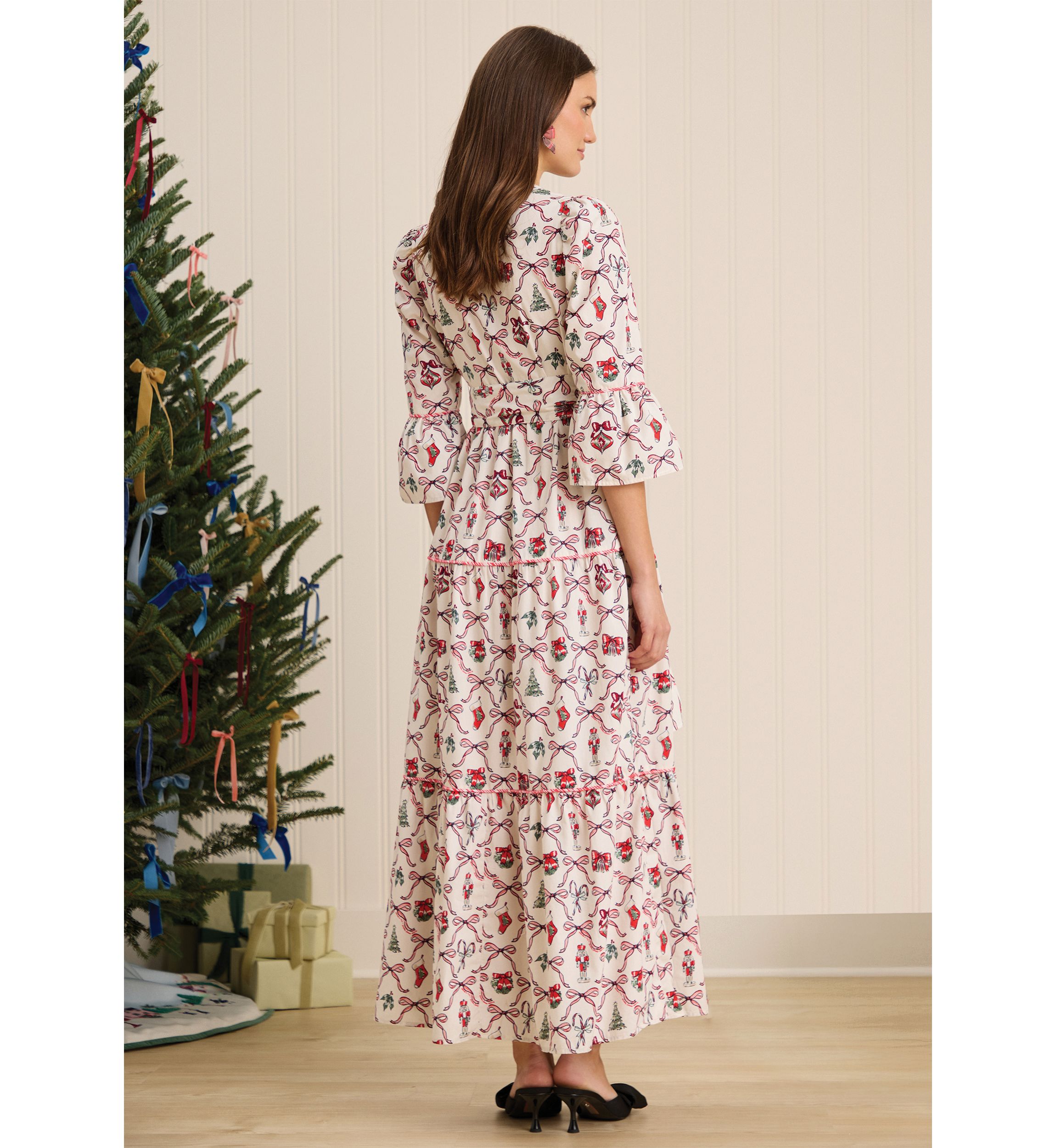 Sewing Down South x Crown & Ivy™ Long Sleeve Maxi Dress with Sash