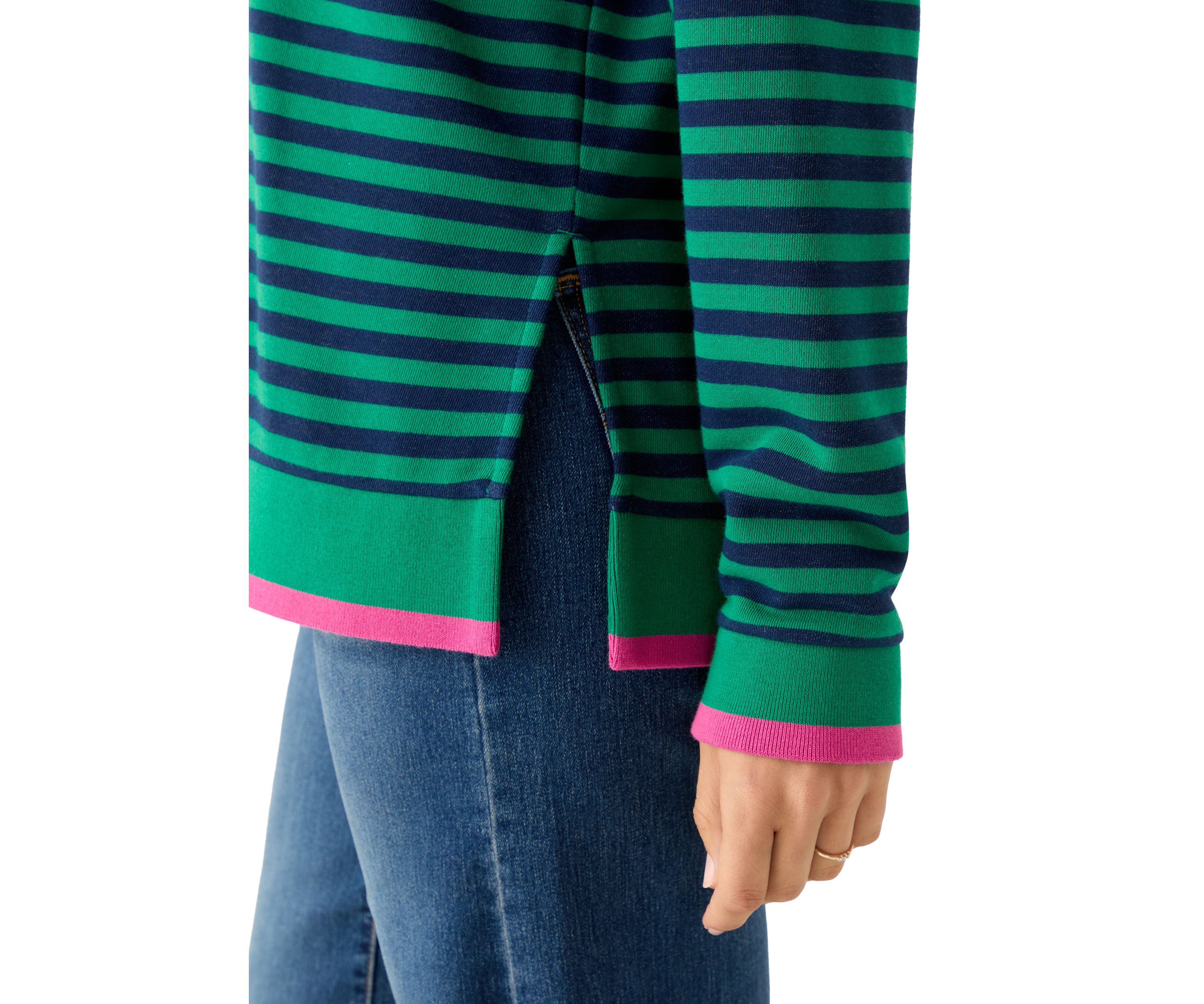 Womens Long Sleeve Striped Top