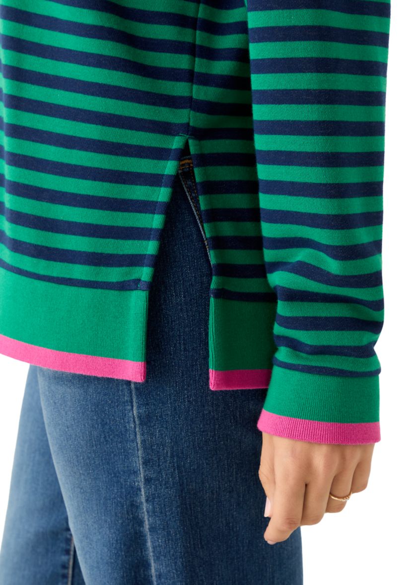 Womens Long Sleeve Striped Top