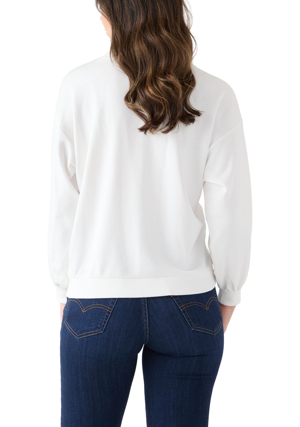 Womens Long Sleeve Embellished Sweatshirt