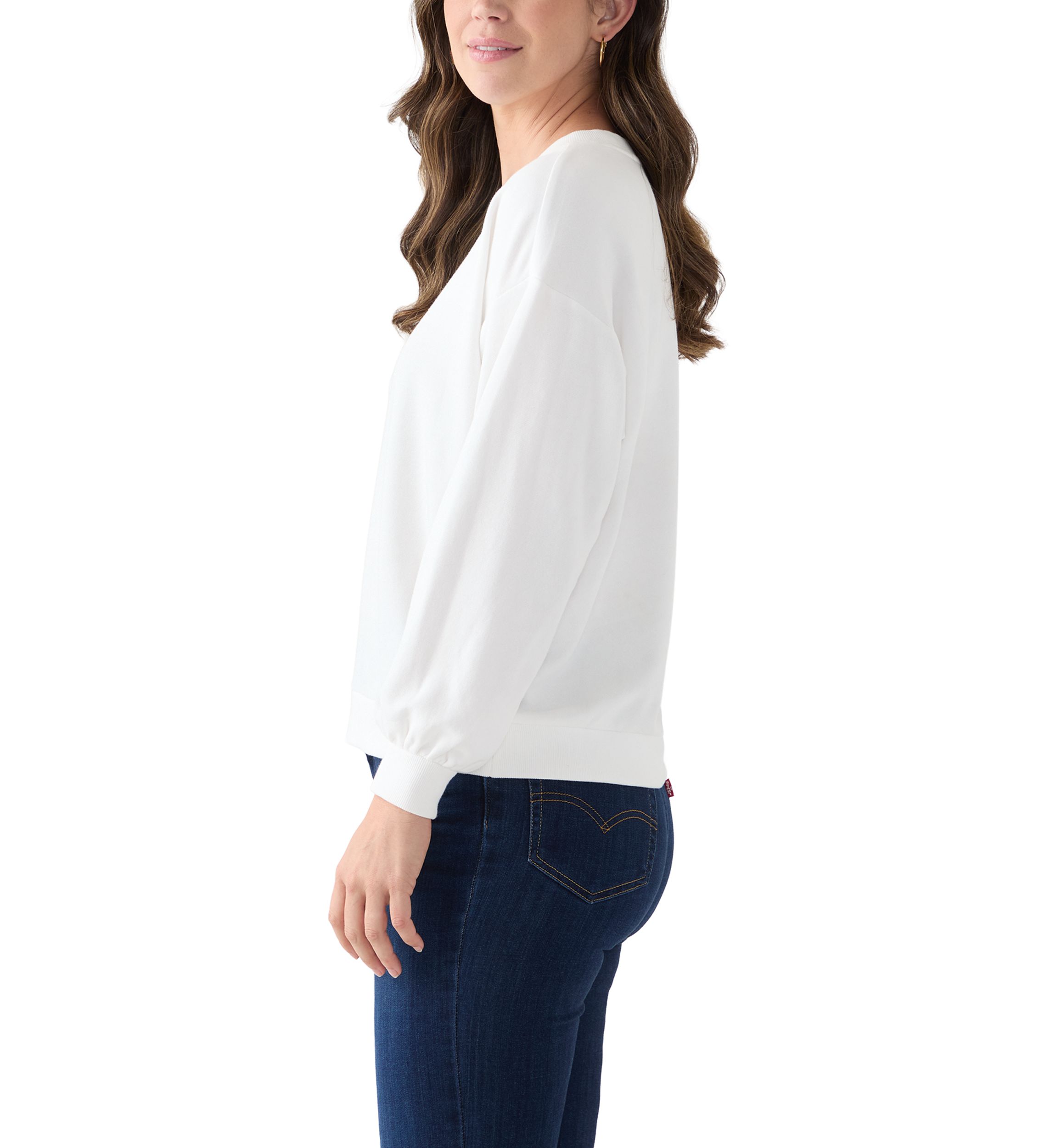 Womens Long Sleeve Embellished Sweatshirt