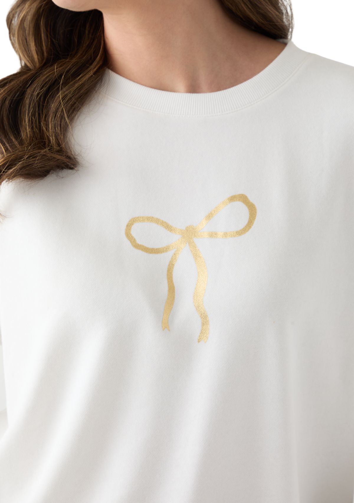 Womens Long Sleeve Embellished Sweatshirt