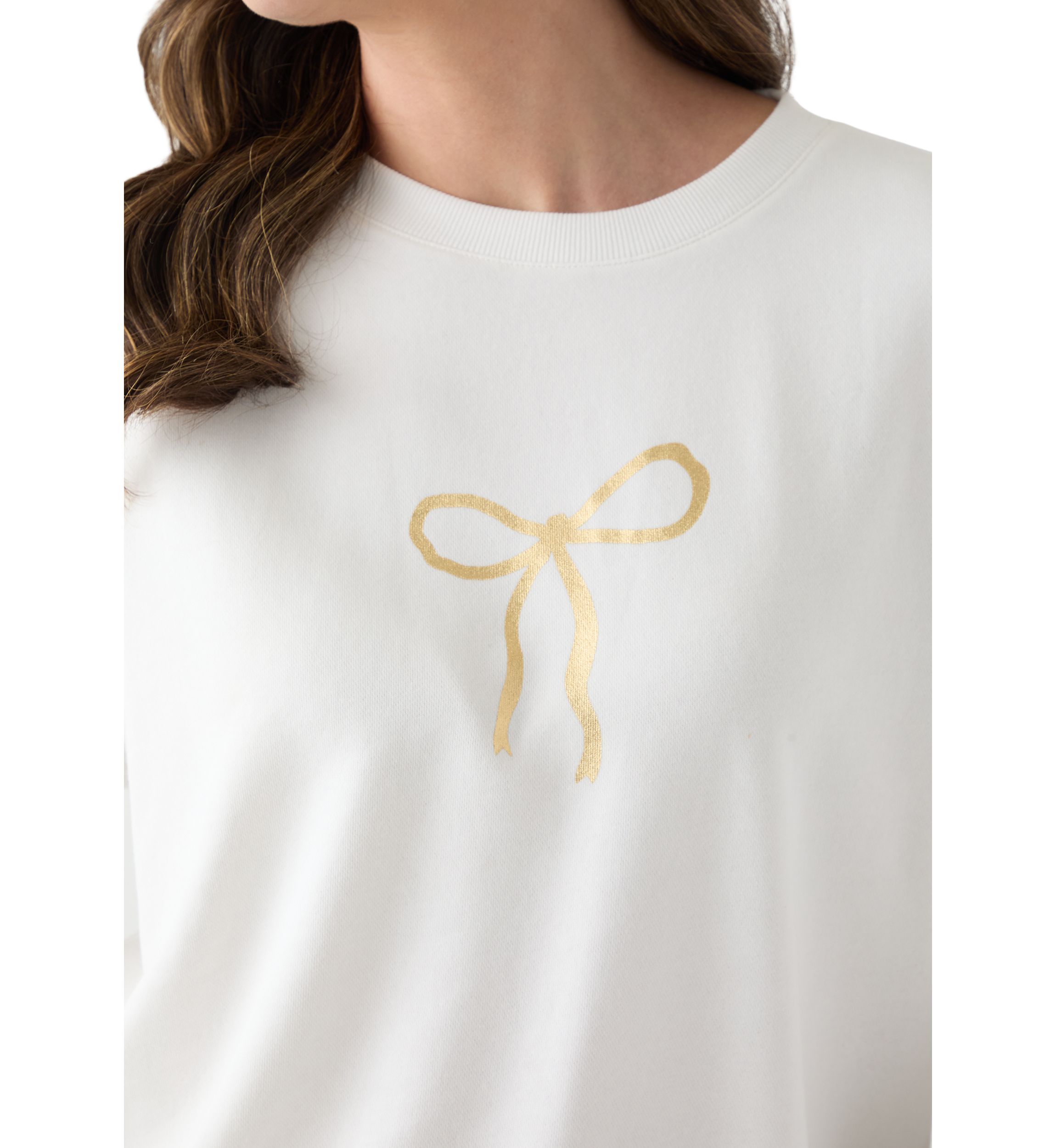 Womens Long Sleeve Embellished Sweatshirt