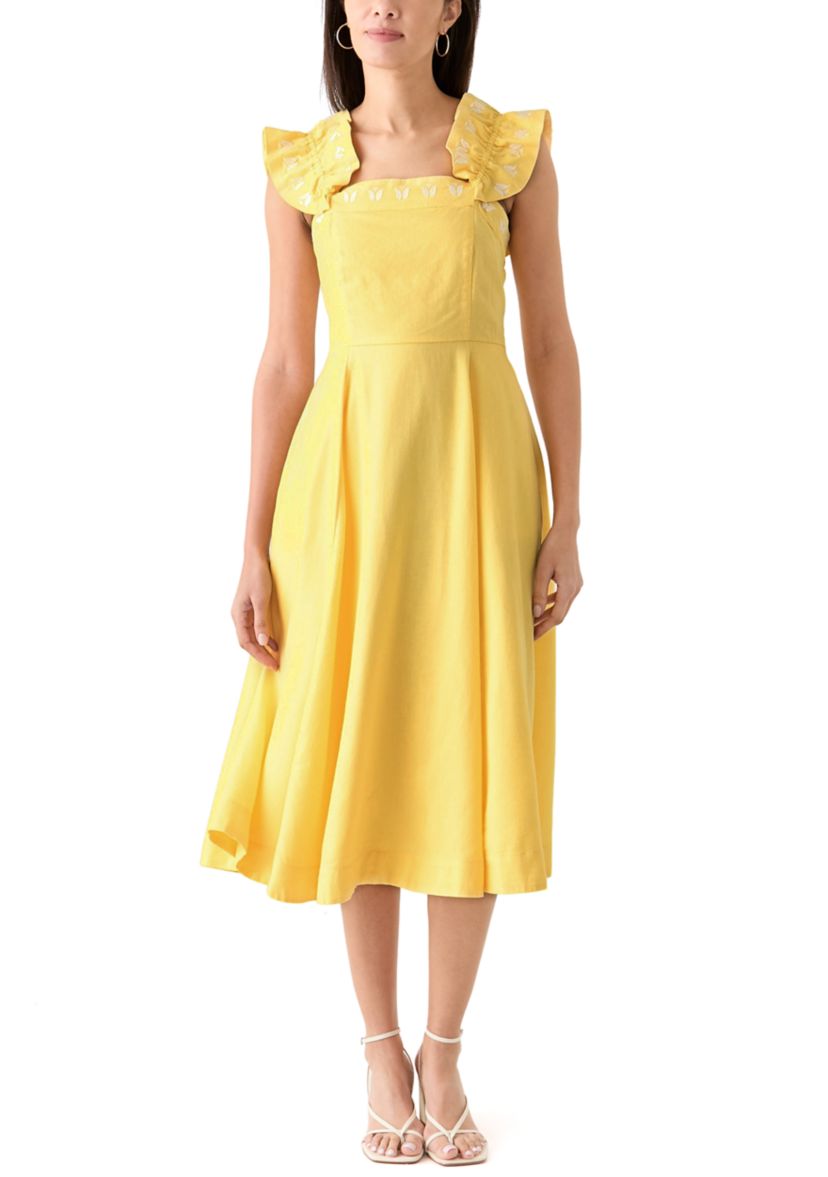 crown and ivy embroidered dress Crown & Ivy Women's Short Sleeve Embroidered House Dress