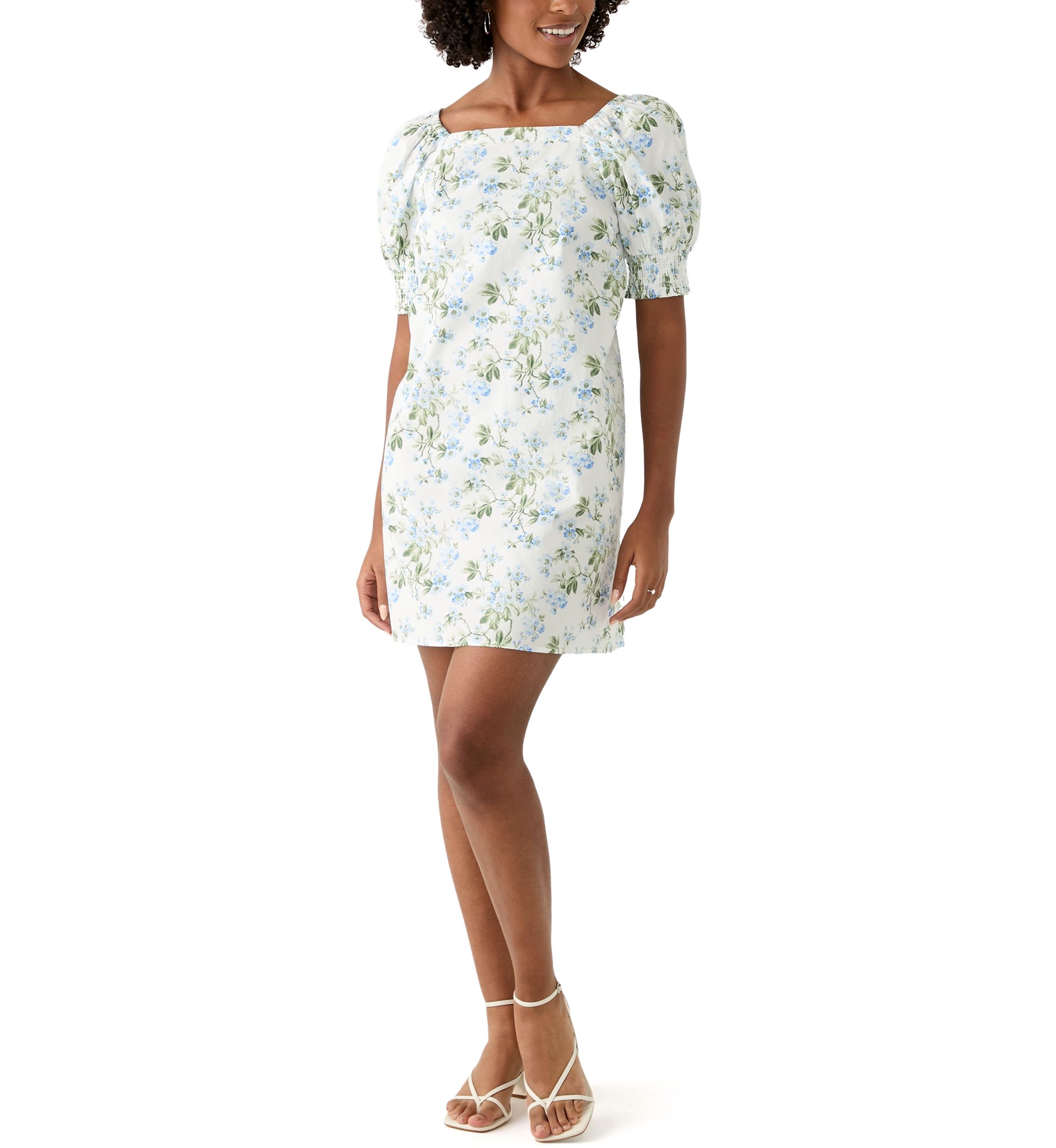Womens Floral Printed Shift Dress