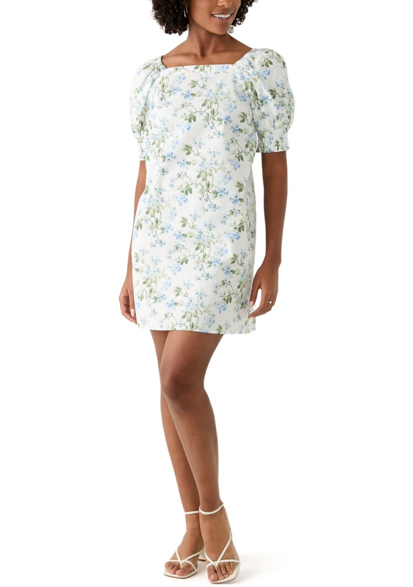 Womens Floral Printed Shift Dress