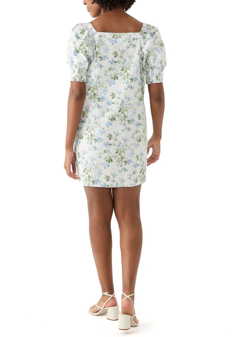 Womens Floral Printed Shift Dress