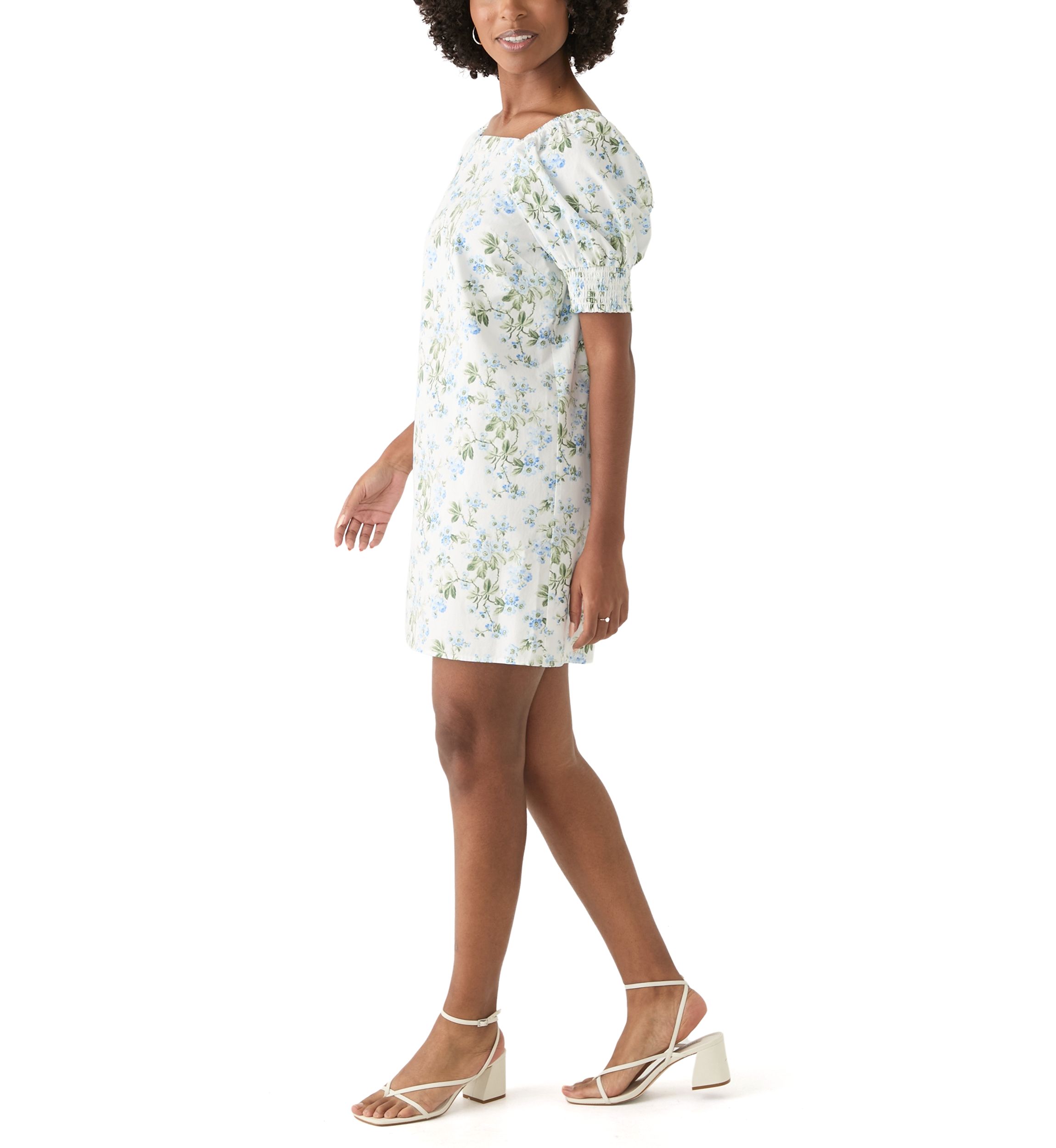 Womens Floral Printed Shift Dress