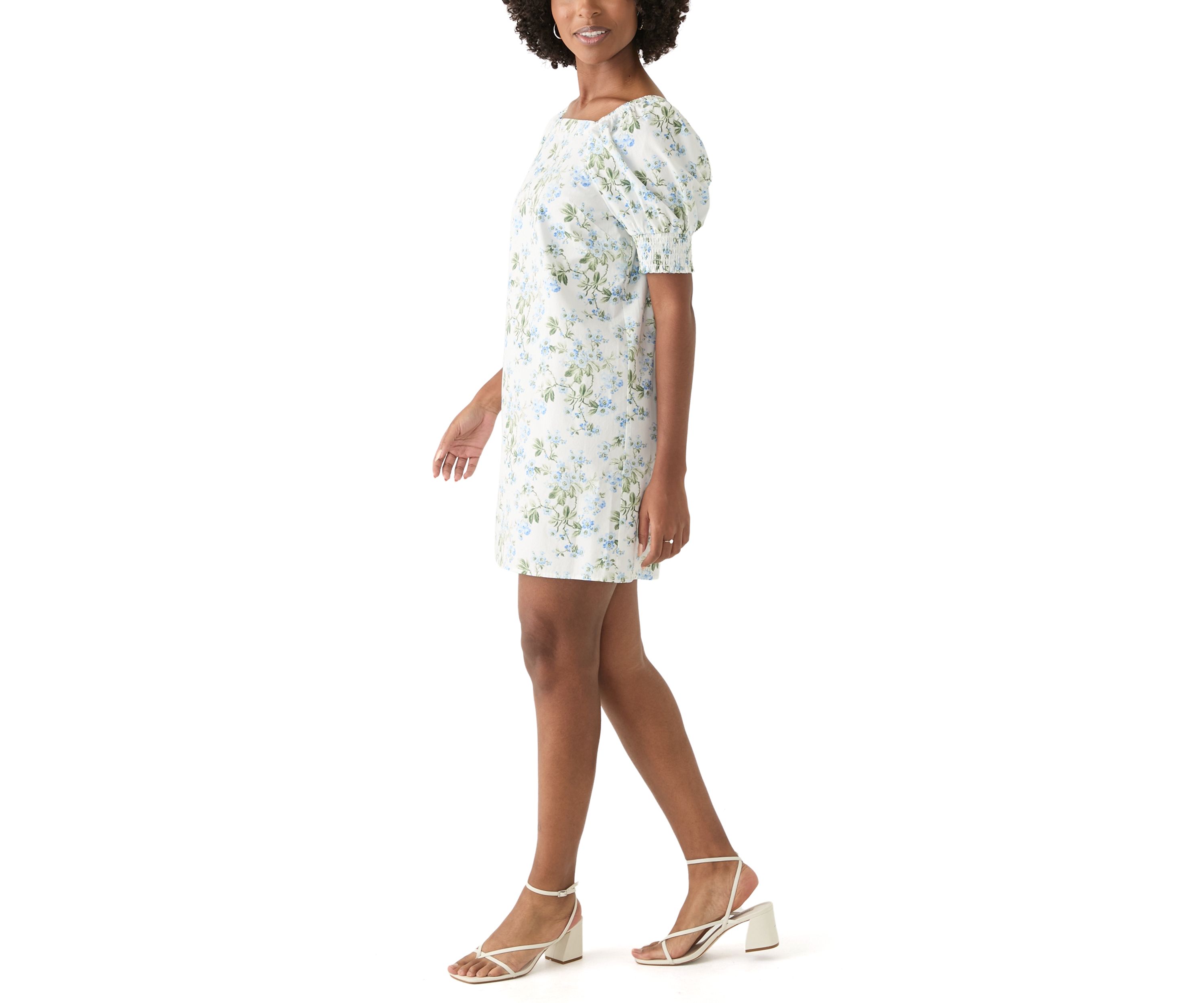 Womens Floral Printed Shift Dress