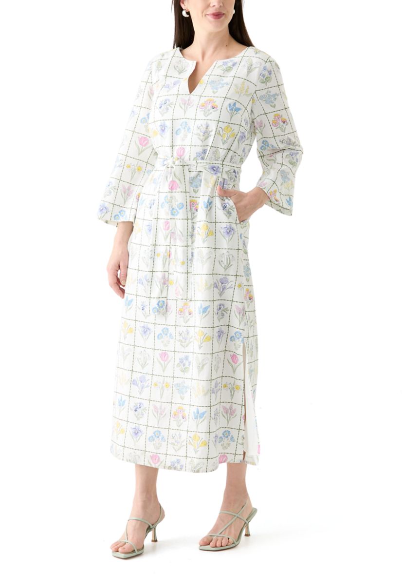Womens Printed Kaftan Maxi Dress