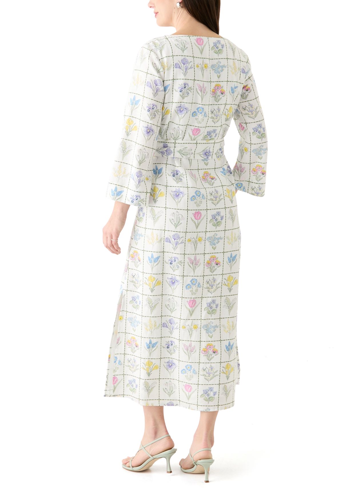 Womens Printed Kaftan Maxi Dress