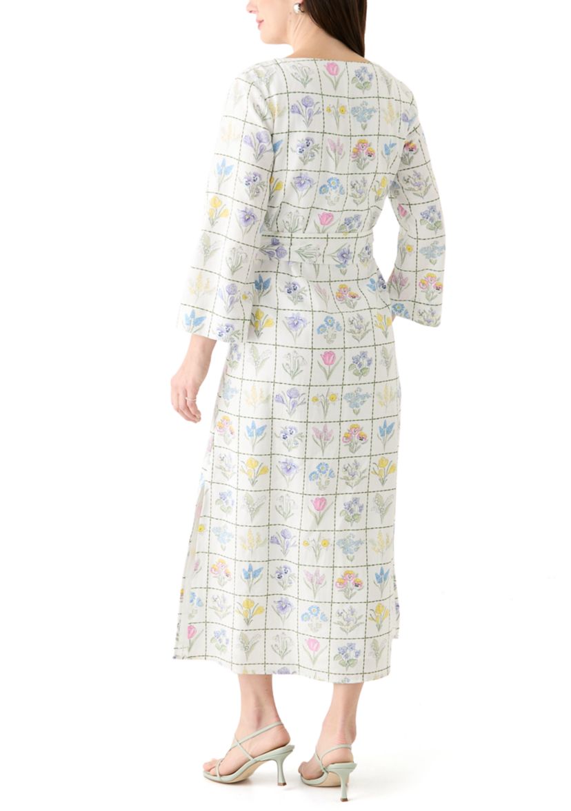 Womens Printed Kaftan Maxi Dress